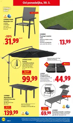 Lidl katalog akcije – veljaven od 20.04.2026 | Stran: 32 | Izdelki: Teza, Miza, Stol, Preproga