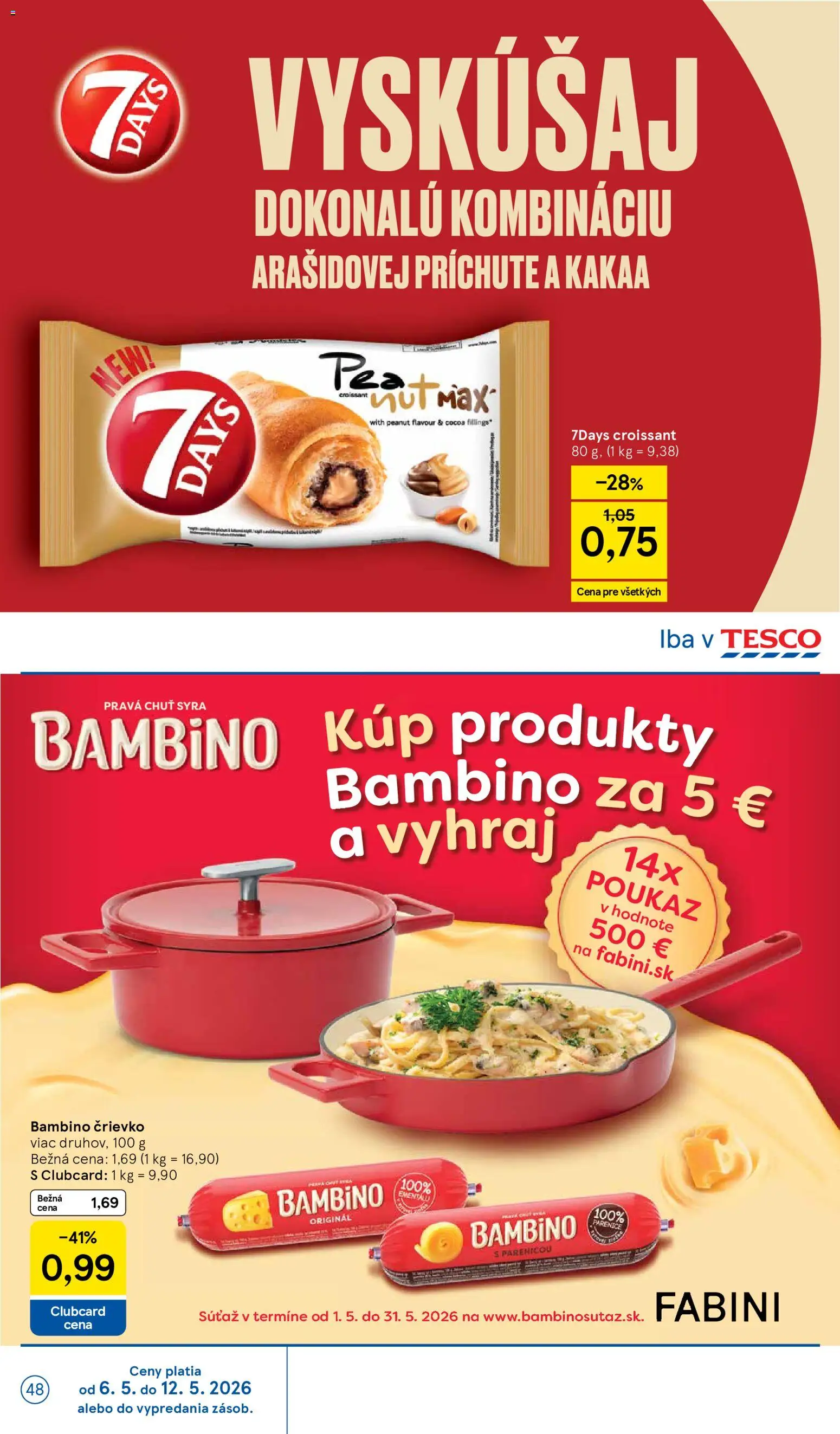 Nové Tesco akcie – leták je platný od 06.05.2026 | Strana: 48 | Produkty: Croissant