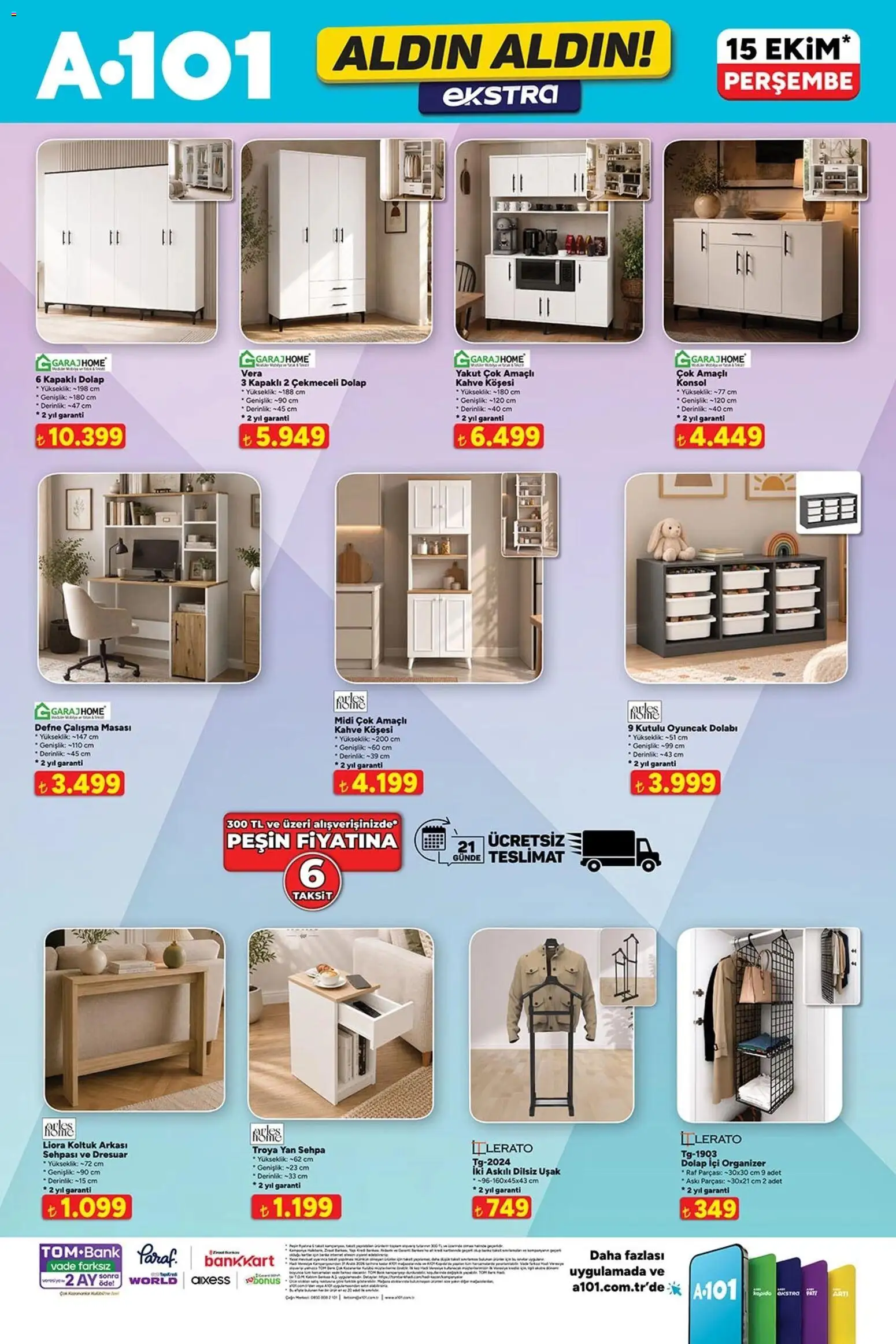 A101 - Katalog Aldın Aldın Ekstra - 15 Ekim 2026 tarihinden itibaren geçerlidir | Sayfa: 3 | Ürünler: Oyuncak, Çalışma masası, Dilsiz uşak, Defne