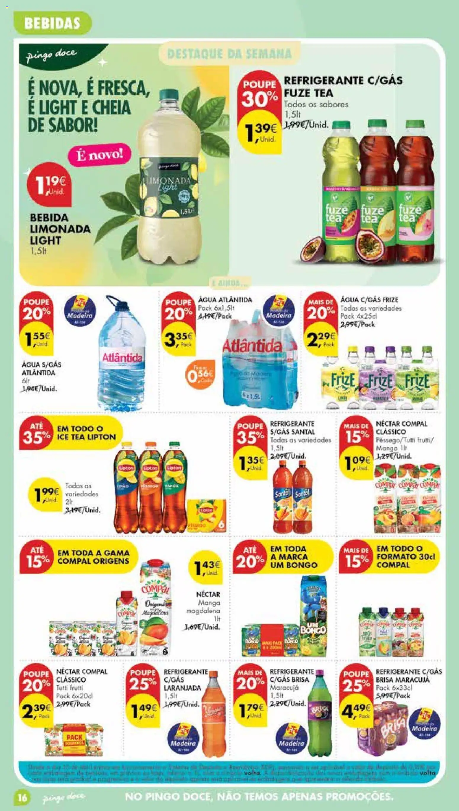 Pingo Doce Poupe Esta Semana Madeira │ válido de 04/08/2026 | Página: 16 | Produtos: Agua, Refrigerante, Bebida
