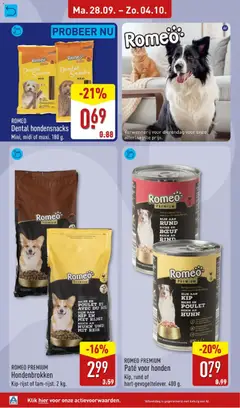 ROMEO PREMIUM Hondenbrokken Kip-rijst of lam-rijst. 2 kg., ROMEO PREMIUM Hondenbrokken Kip-rijst of lam-rijst. 2 kg. - Voorbeeld van een folder van Aldi, geldig van 28-09-2026 | Pagina: 32