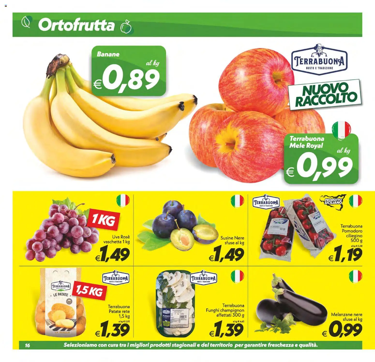 Volantino SuperConveniente del 25/09/2026 | Pagina: 16 | Prodotti: Mele, Uva, Melanzane, Susine