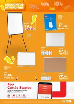 Pré-visualização Staples Descontos imperdiveis de julho válido de 09/07/2026 | Página: 12 | Produtos: Moldura, Quadro, Cavalete