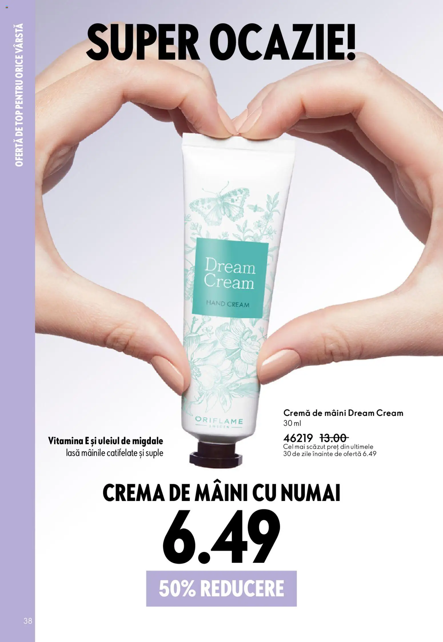 Noul catalog Oriflame – valabil de la 06.05.2026 | Pagină: 38 | Produse: Top, Migdale, Cremă, Cremă de mâini