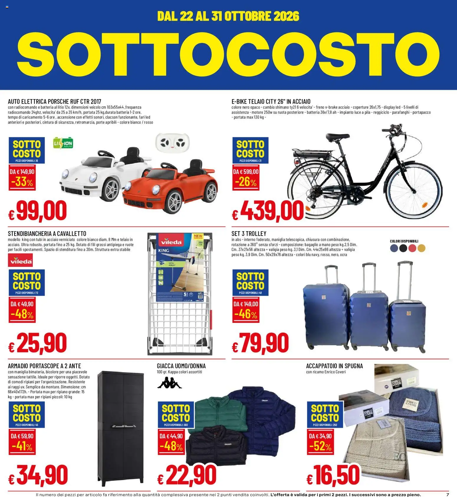 Volantino Galassia del 22/10/2026 | Pagina: 7 | Prodotti: Spugna, Valigia, Cintura, Batteria