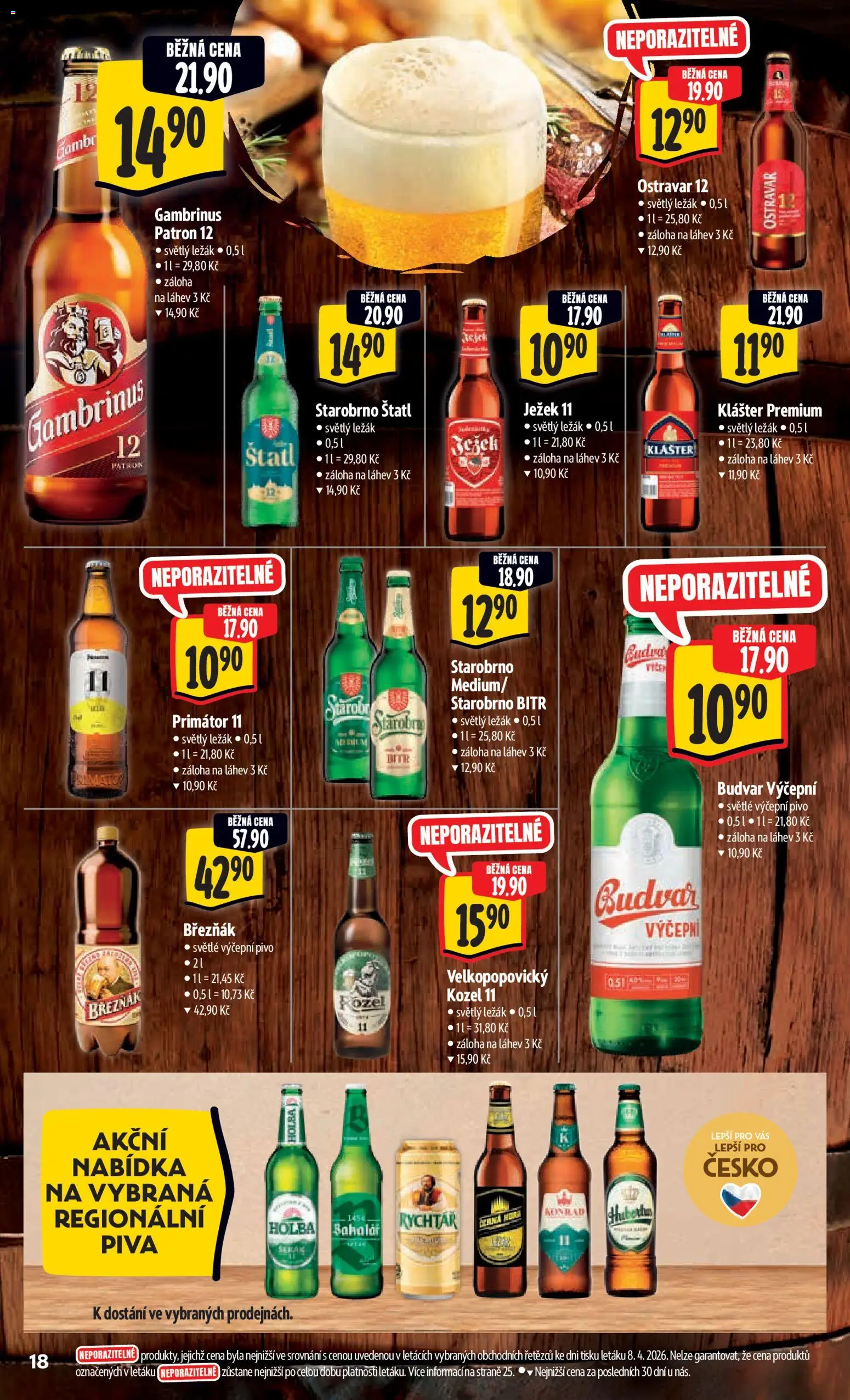 Albert leták - Hypermarket od 15.04.2026 | Strana: 26 | Produkty: Starobrno, Primátor 11, Březňák, Gambrinus