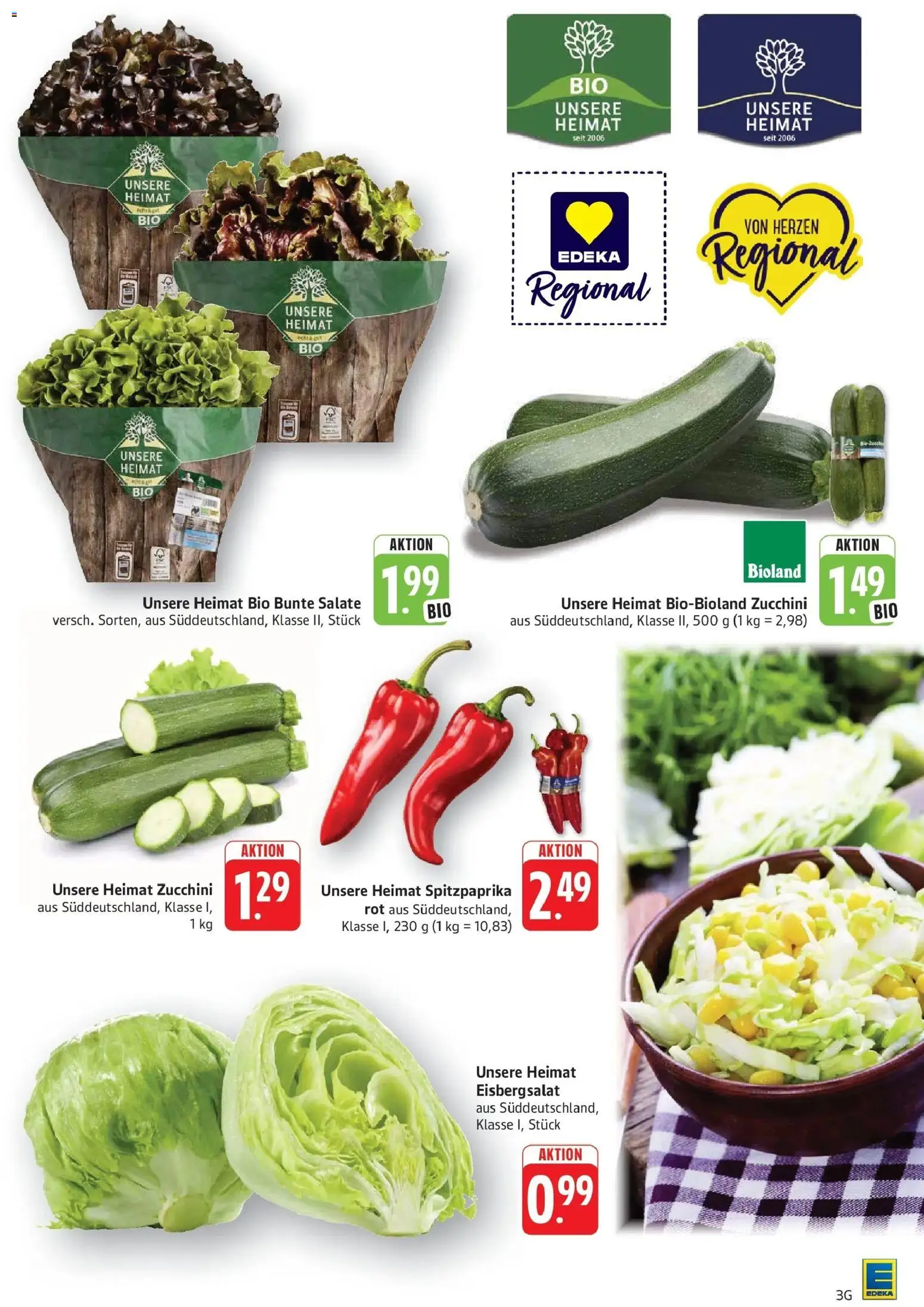 Edeka prospekt Geislingen – gültig ab 29.06.2026 | Seite: 5 | Produkte: Eisbergsalat, Zucchini