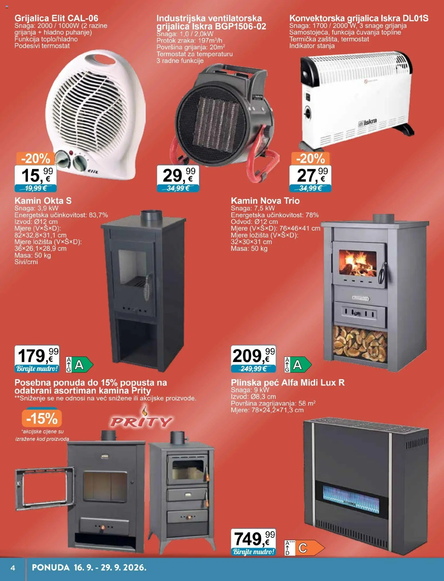 KTC katalog | vrijedi od 16.09.2026 | Stranica: 4 | Proizvodi: Termostat, Kamin