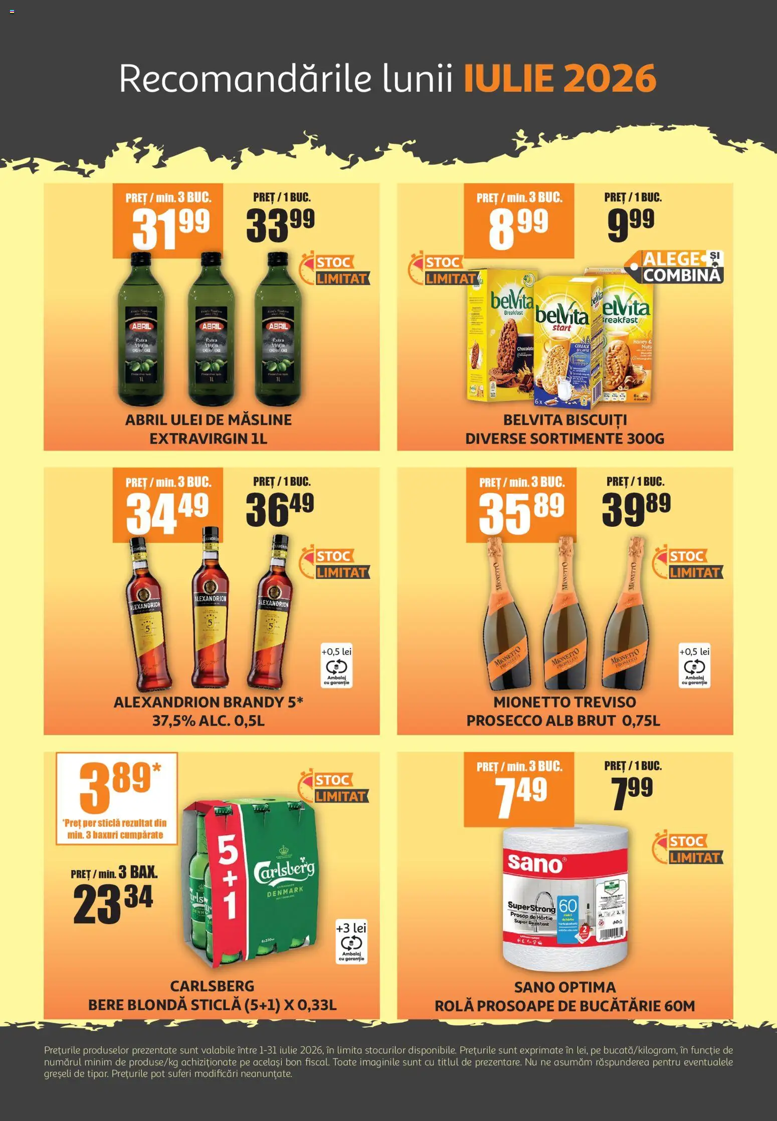 Noul catalog ATAC – valabil de la 01.07.2026 | Pagină: 5 | Produse: Prosoape de bucătărie, Bucătărie, Prosecco, Biscuiți