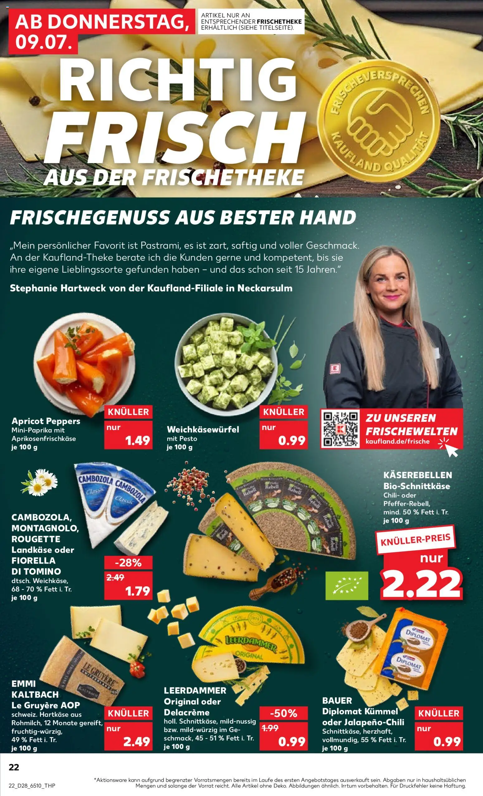Kaufland Prospekt Köln – gültig ab 09.07.2026 | Seite: 22 | Produkte: Leerdammer, Chili