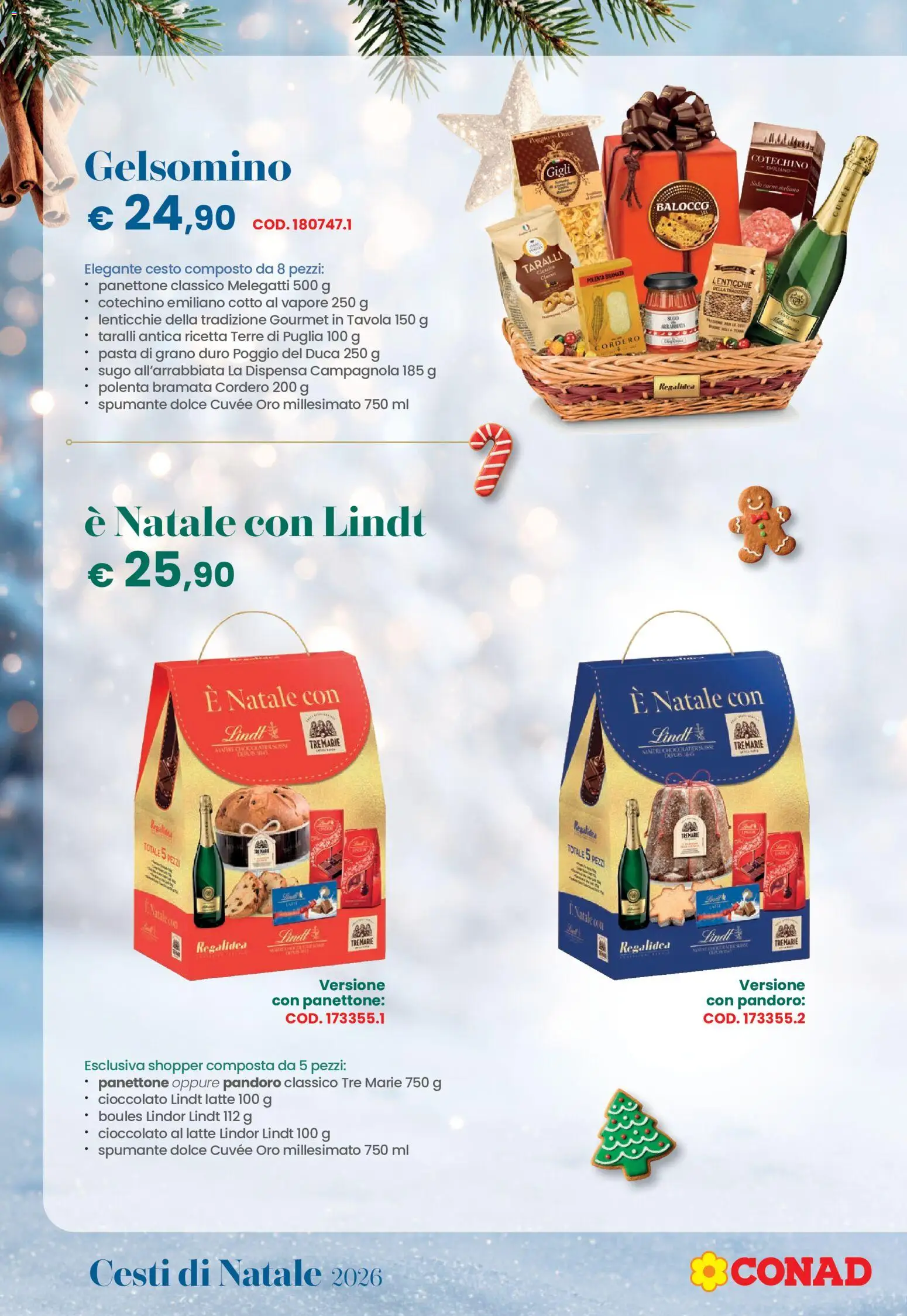 Volantino Conad del 26/10/2026 | Pagina: 10 | Prodotti: Pasta, Pandoro, Spumante, Cotechino