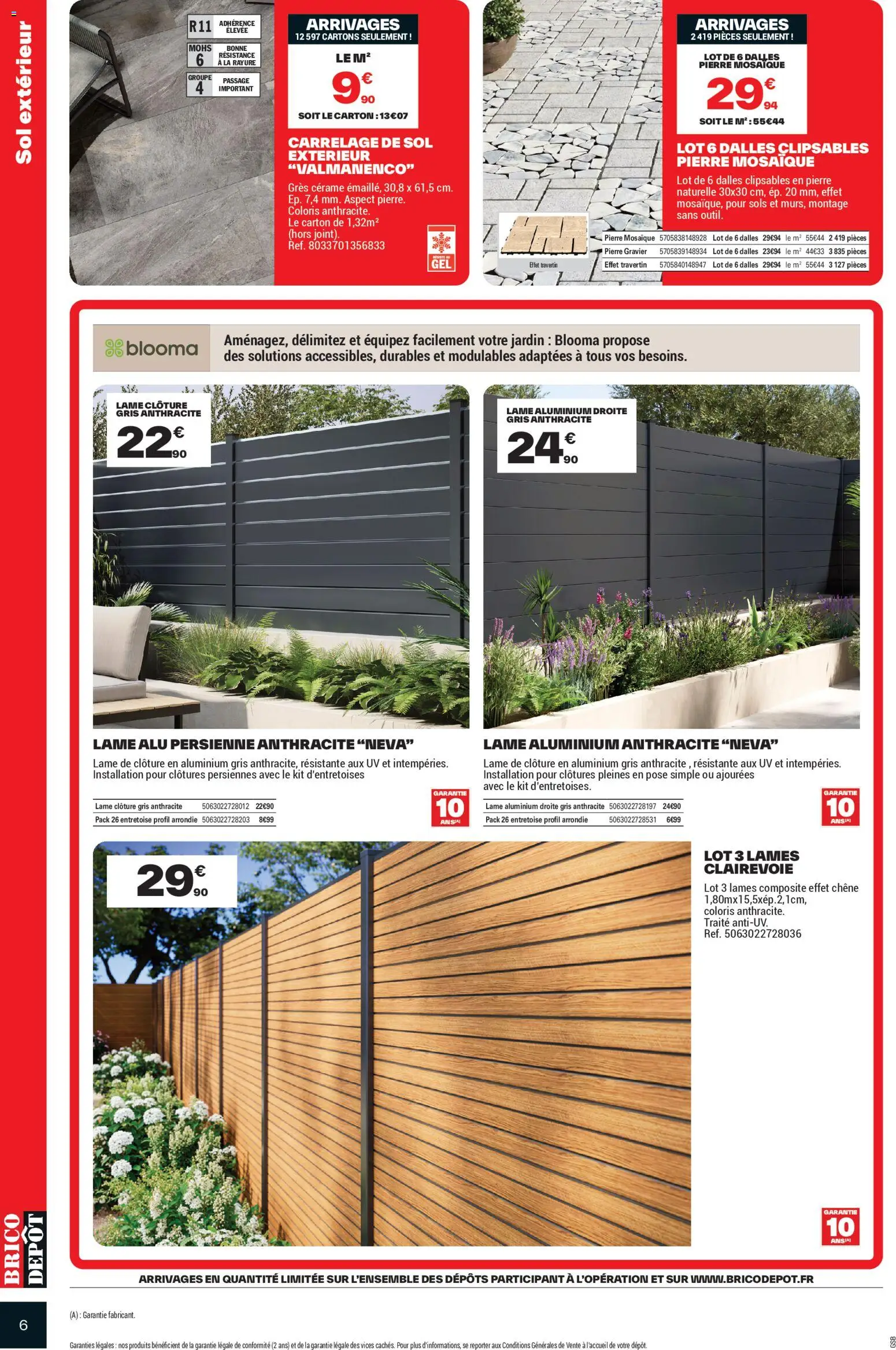 {H1} | Page: 6 | Produits: Persiennes, Gravier, Clôture