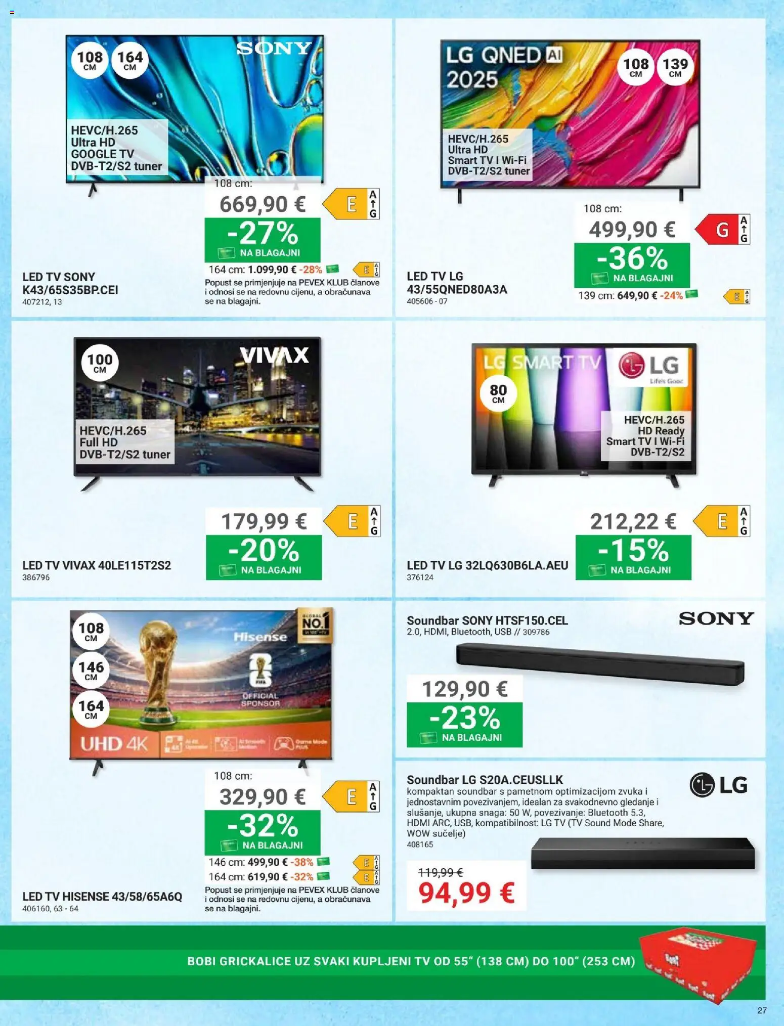 Pevex katalog | vrijedi od 28.05.2026 | Stranica: 27 | Proizvodi: Smart TV, Tv, USB