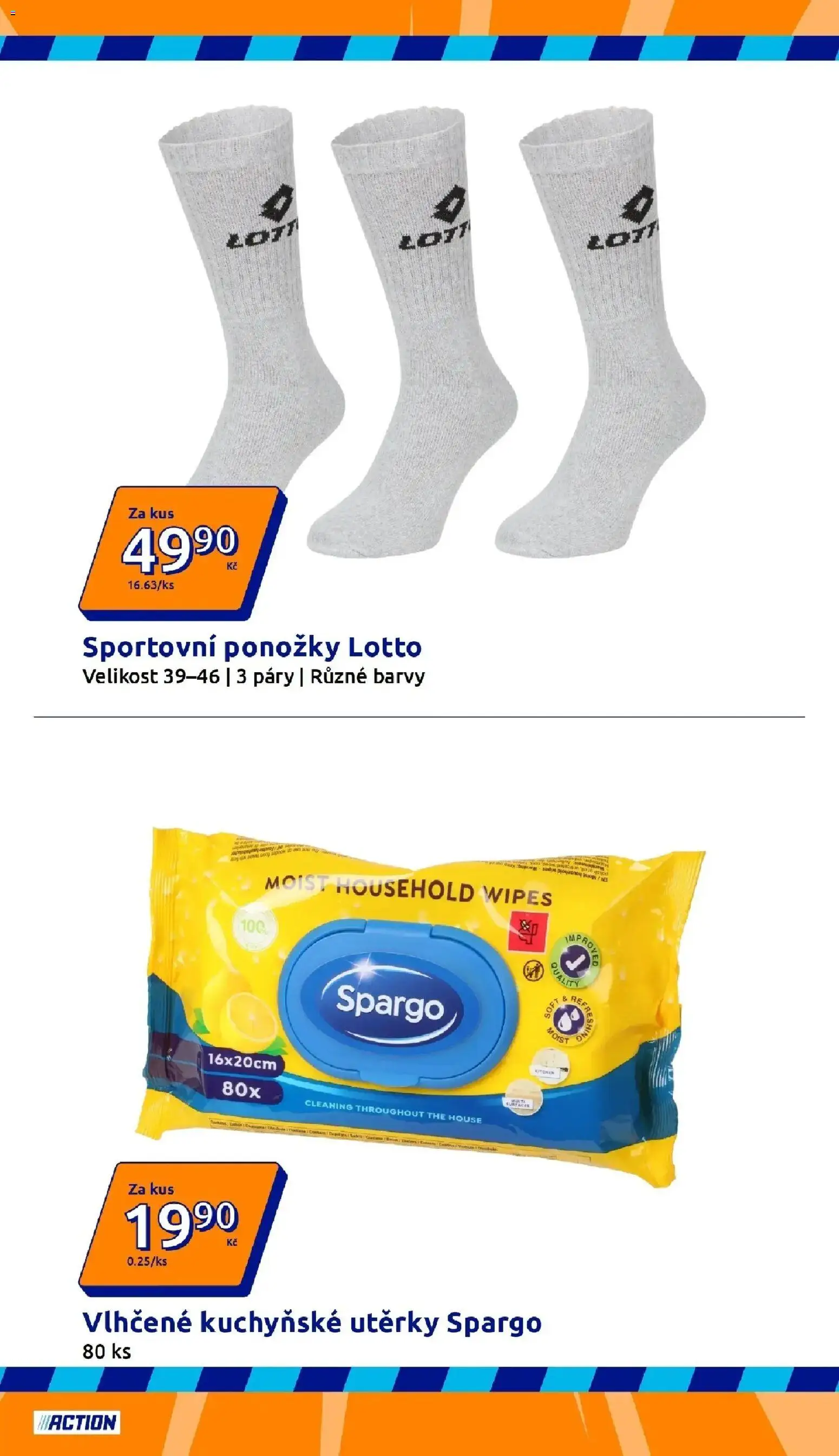 Action aktuální leták od 02.09.2026 | Strana: 8 | Produkty: Ponožky, Kuchyňské utěrky, Utěrky, Barvy