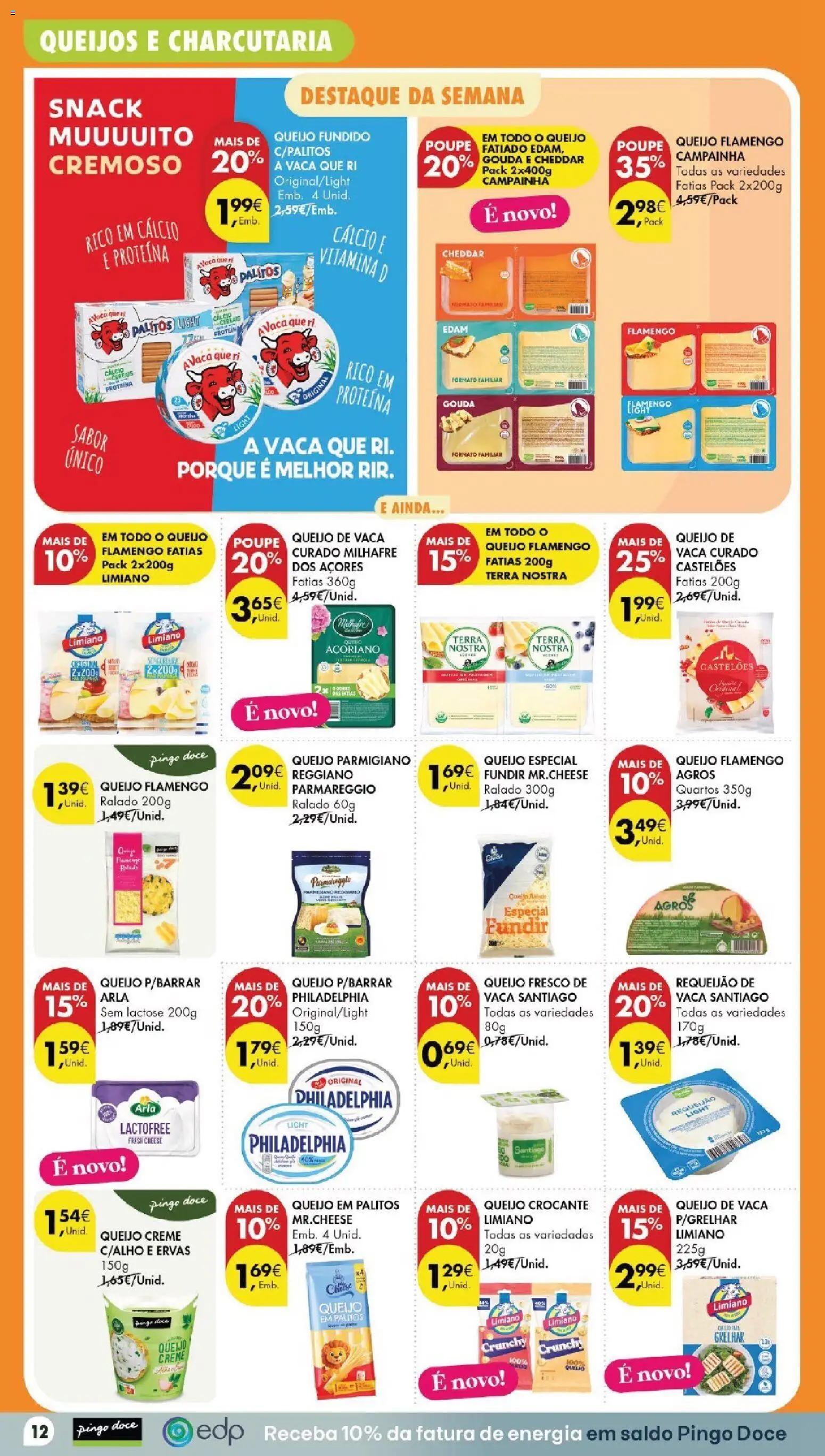 Pingo Doce folheto │ válido de 20/10/2026 | Página: 12 | Produtos: Queijo cremoso, Queijo fundido, Vitamina d, Cereais