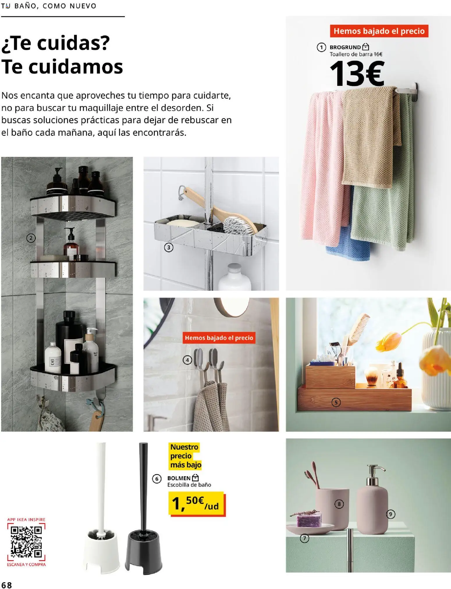Catálogo IKEA Accesorios y decoración │ válido desde el 01/02/2026 | Página: 68 | Productos: Maquillaje, Toallero, Té, Baño