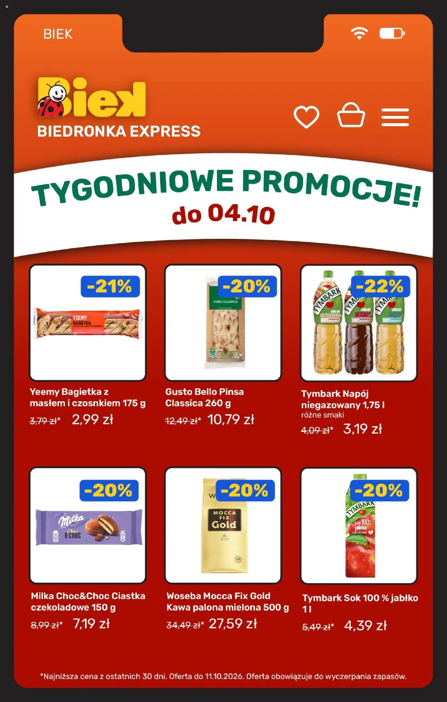 Biedronka Polsko leták - BIEK od 10.10.2026 | Strana: 11 | Produkty: Milka, Pinsa