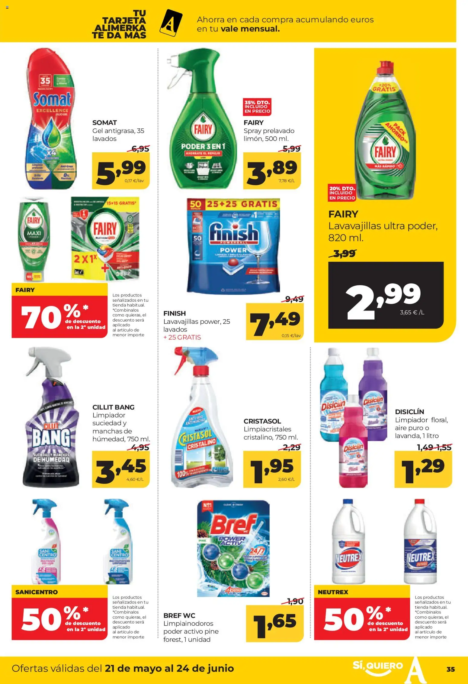 Alimerka folleto Castilla y León │ válido desde el 21.05.2026 | Página: 37 | Productos: Limpiacristales, Té, Lavavajillas