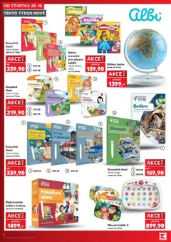 Náhled letáku Kaufland leták - Plzeň Bory od 29.10.2026 | Strana: 8 | Produkty: Kniha, Globus, Dinosauři, Tužka