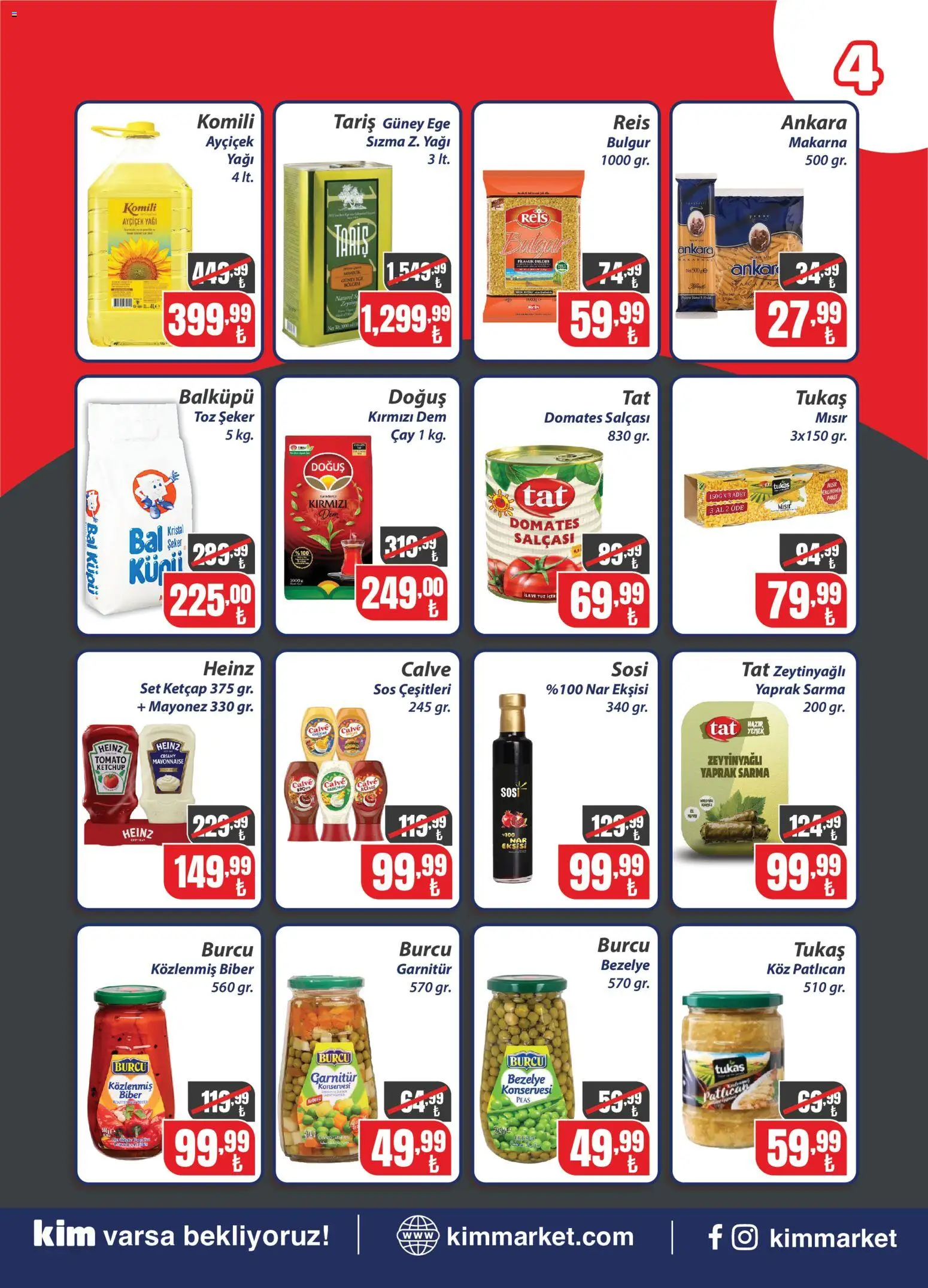 Kim Market Katalog - Marmara Insert - 07 Ağustos 2026 tarihinden itibaren geçerlidir | Sayfa: 4 | Ürünler: Domates, Çay, Mayonez, Bezelye