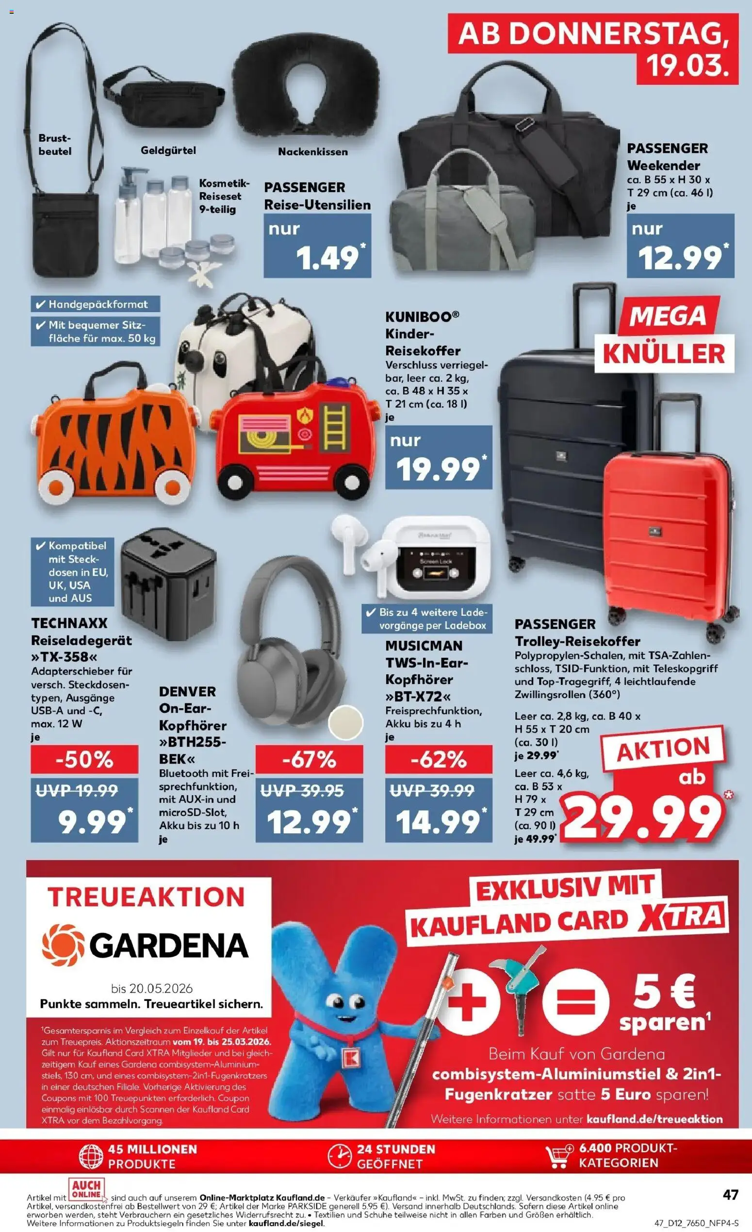 Kaufland Prospekt Burghausen	 – gültig ab 19.03.2026 | Seite: 47 | Produkte: Adapter, Kopfhörer