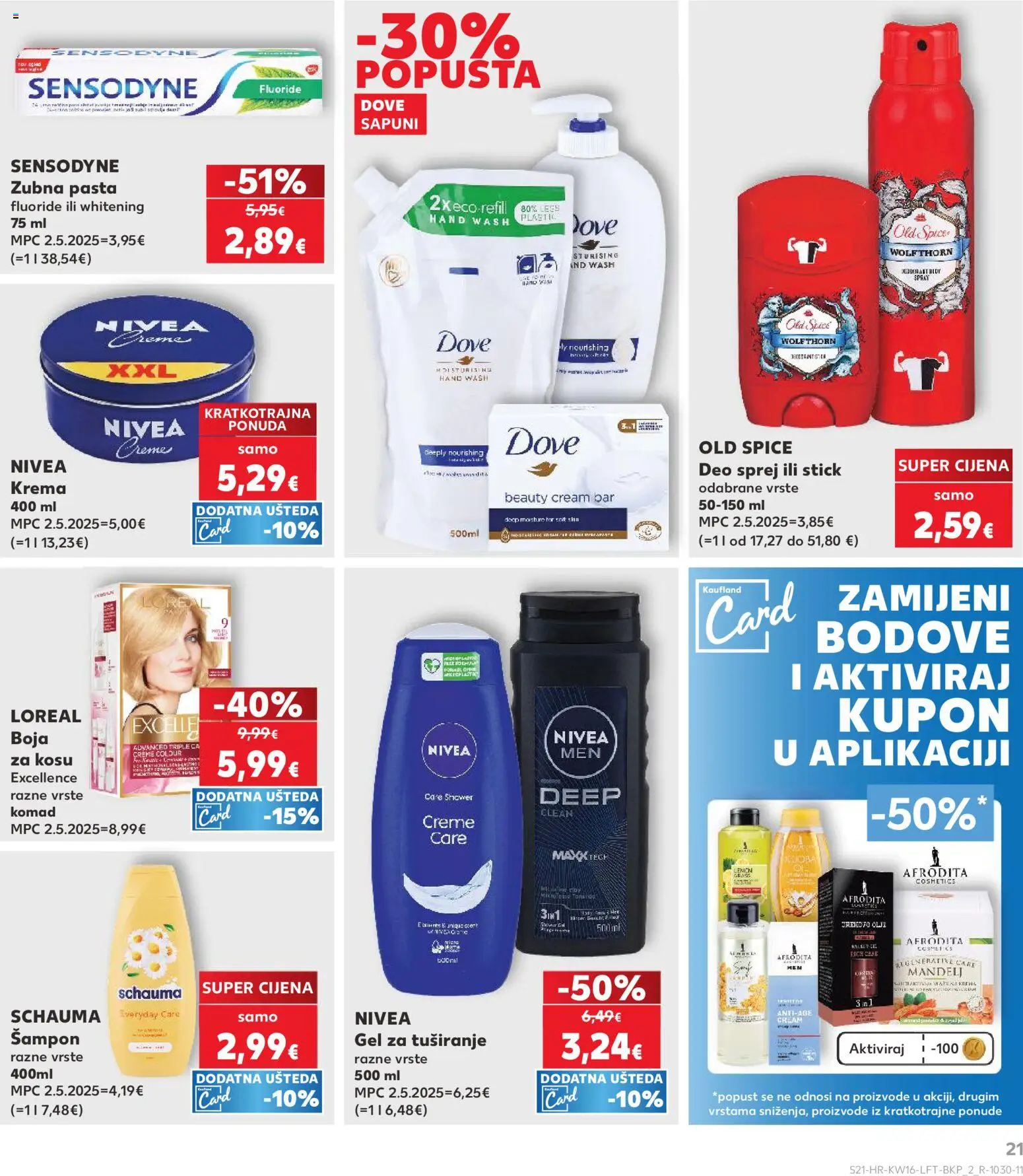 Kaufland katalog | vrijedi od 15.04.2026 | Stranica: 21 | Proizvodi: Šampon, Krema, Sensodyne, Old Spice
