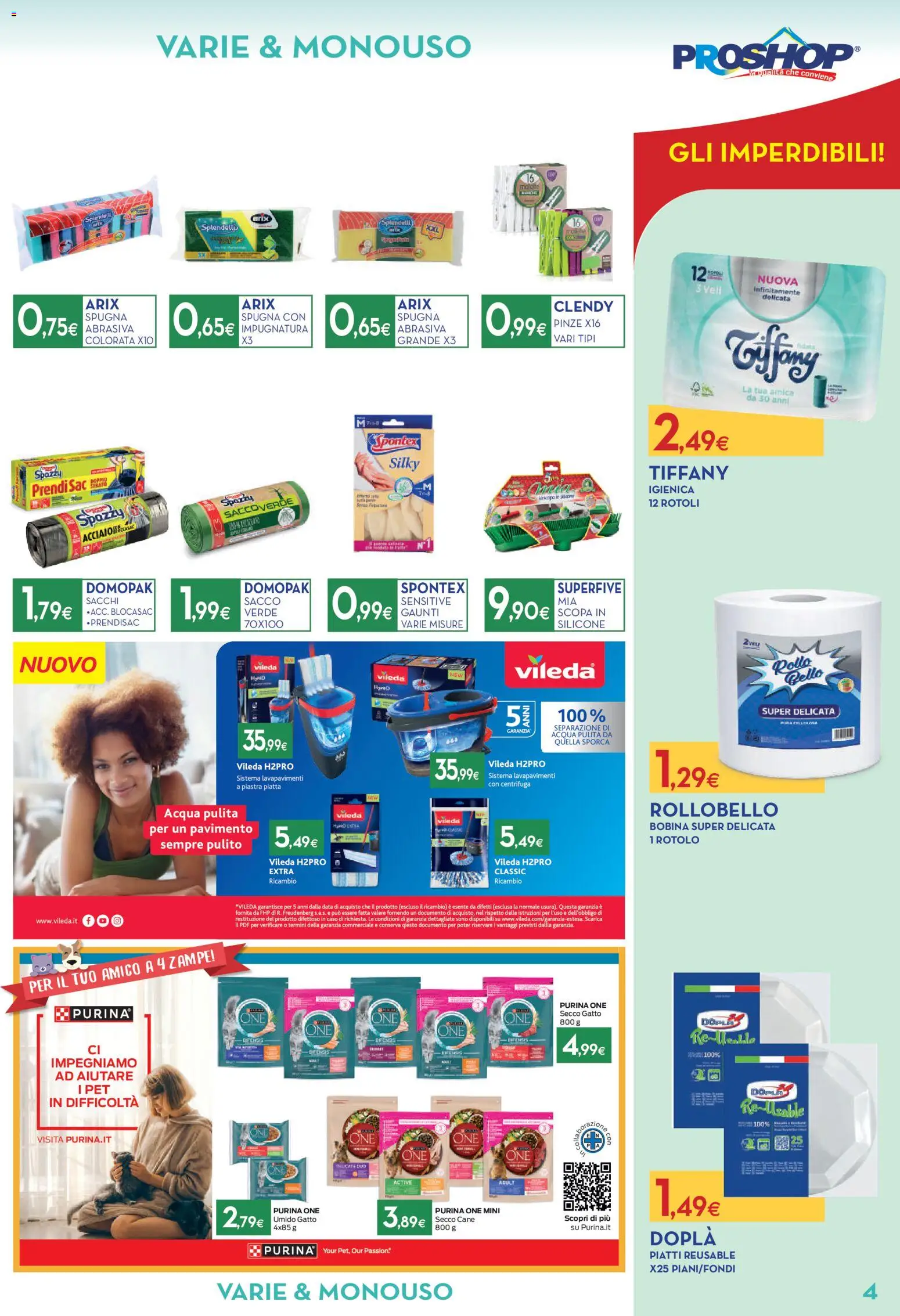 Volantino Proshop del 17/09/2026 | Pagina: 5 | Prodotti: Spugna, Pavimento, Acqua, Pinze