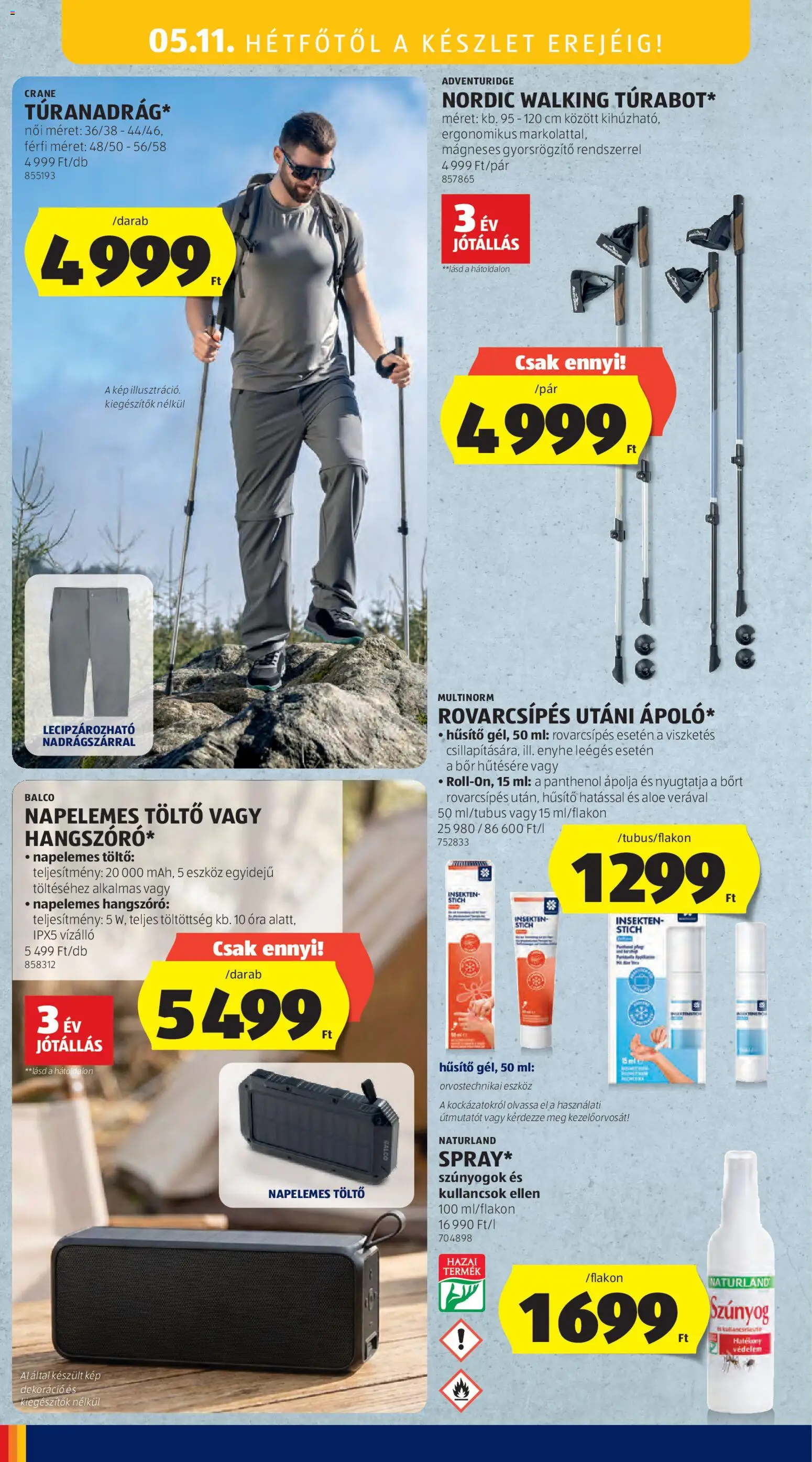 Aldi akciós ujság - amely érvényes a következő dátumtól: 07.05.2026 | Oldal: 18 | Termékek: Hangszóró, Töltő, Bor, Óra