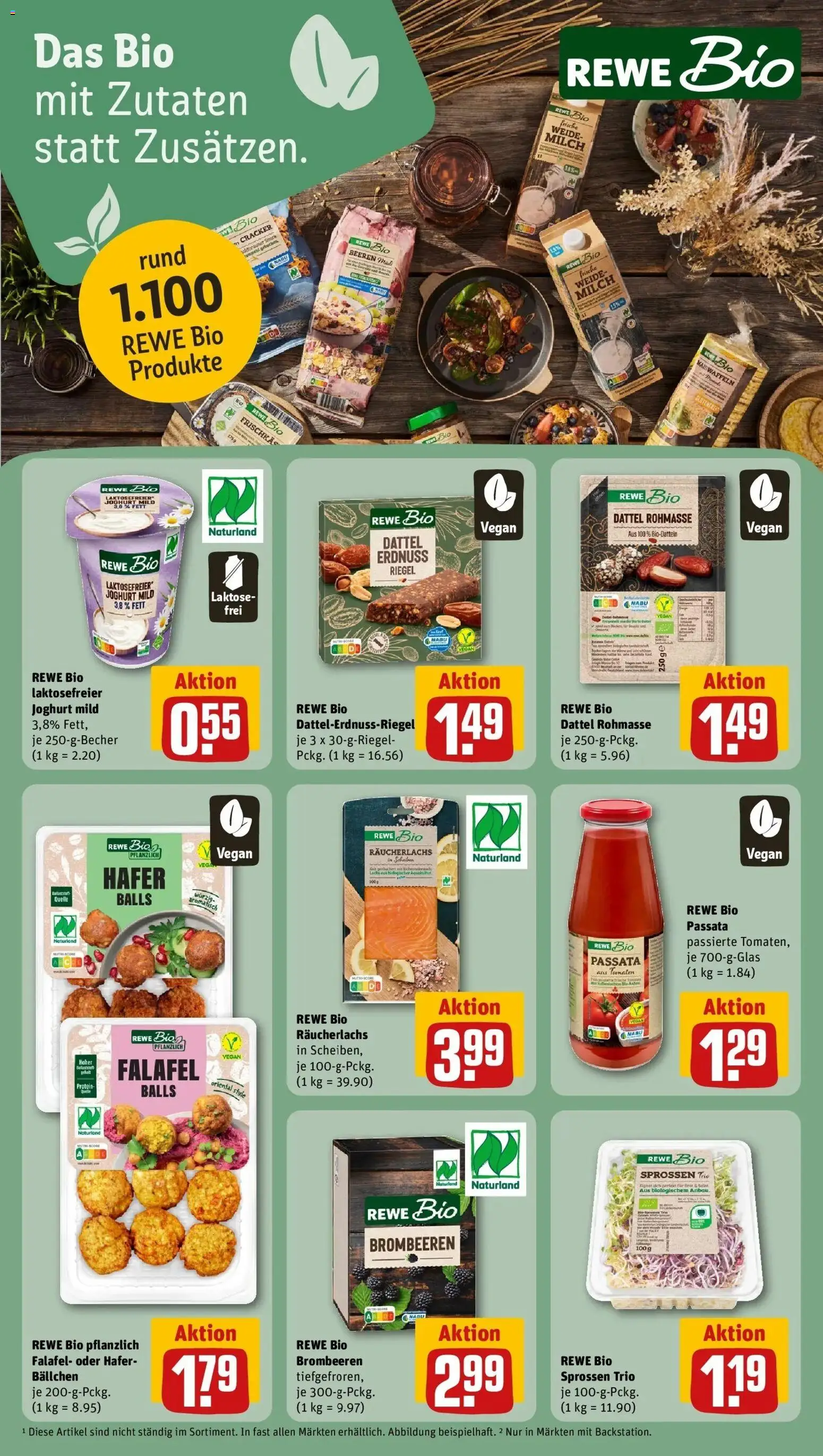 REWE Prospekt ab 19.10.2026 zum Blättern » Angebote | Seite: 27 | Produkte: Milch, Räucherlachs, Dattel, Salat