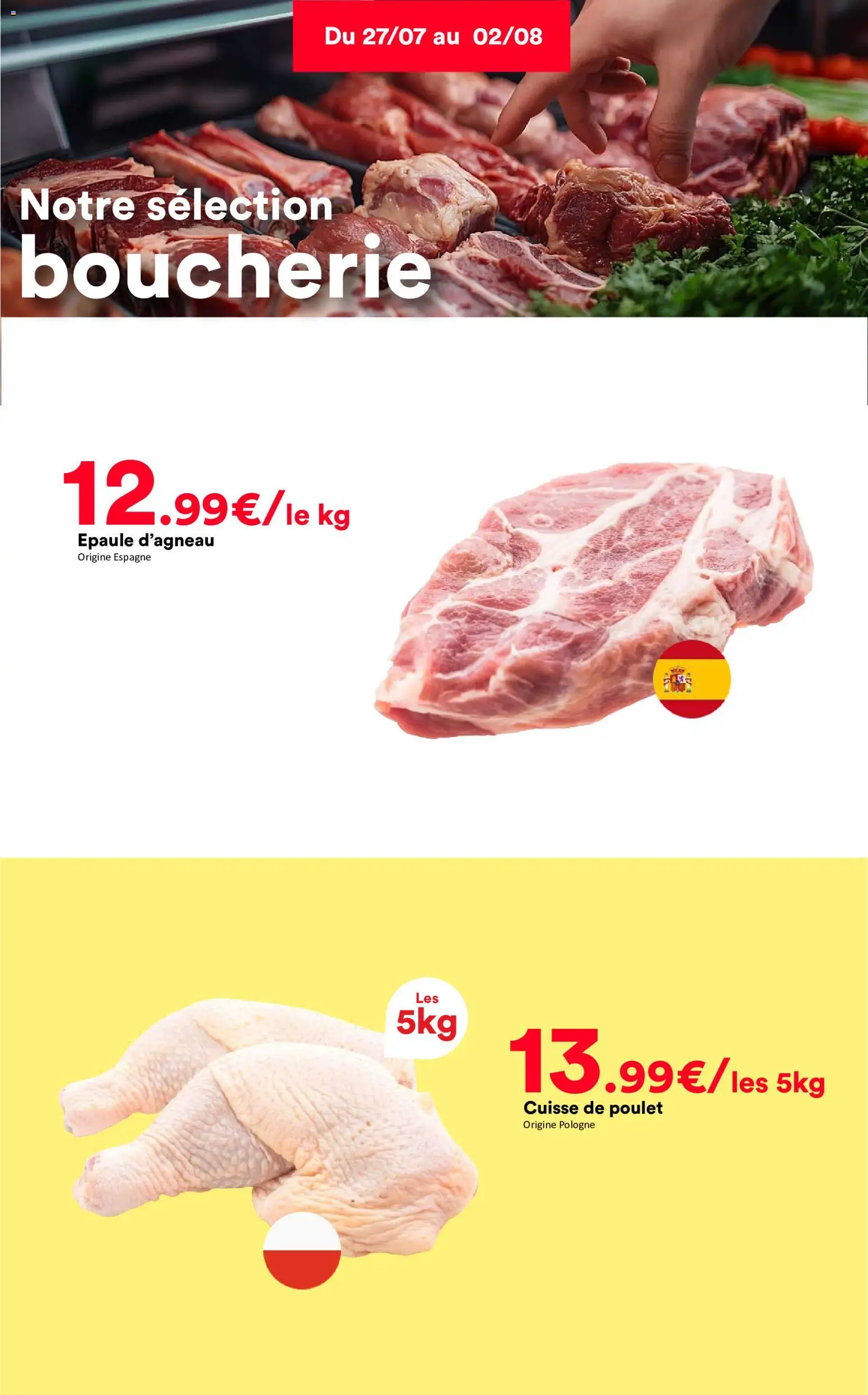 {H1} | Page: 2 | Produits: Épaule d'agneau, Cuisse de poulet
