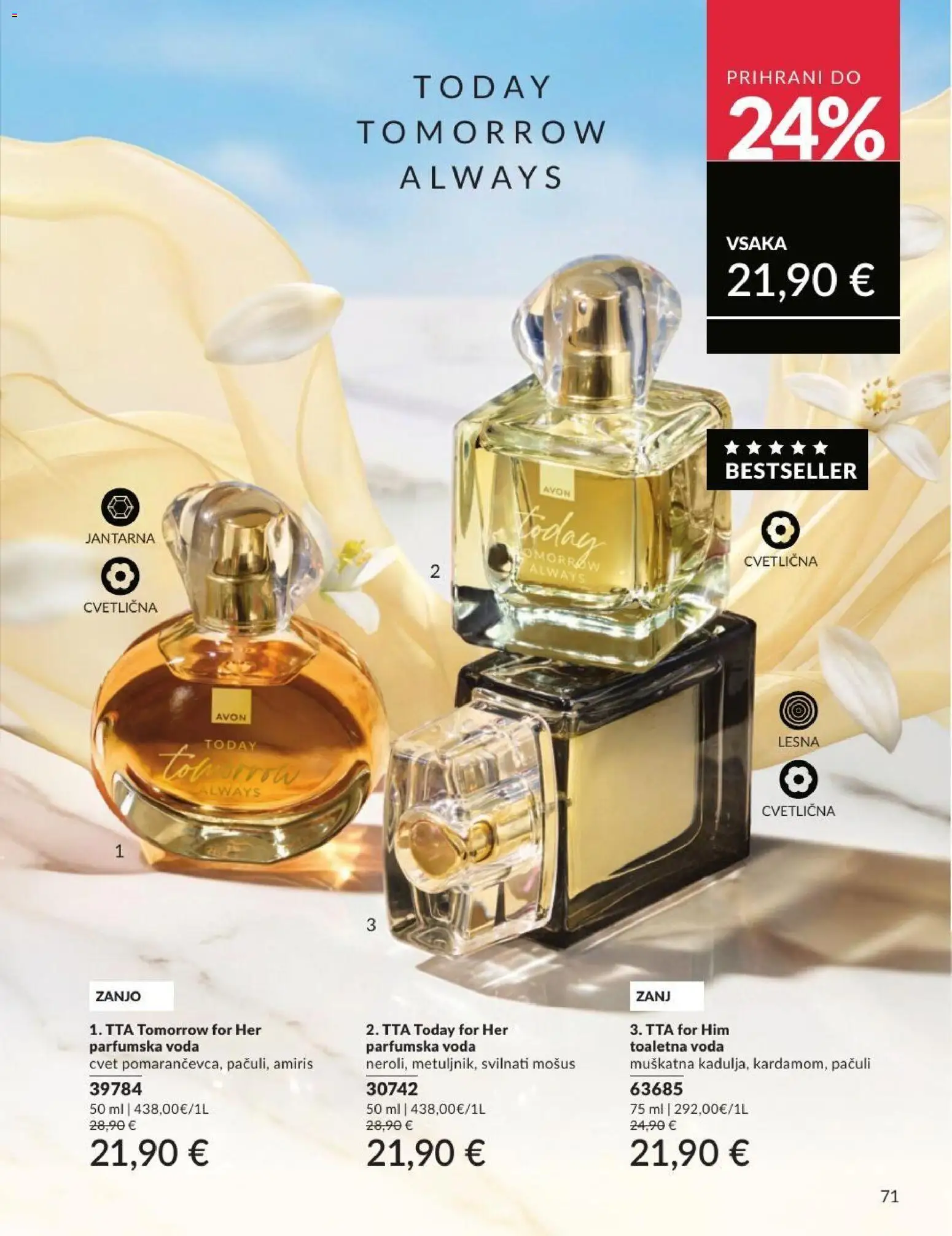 Novi Avon katalog ponudbe – veljaven od 30.06.2026 | Stran: 71 | Izdelki: Voda, Toaletna voda, Parfumska voda