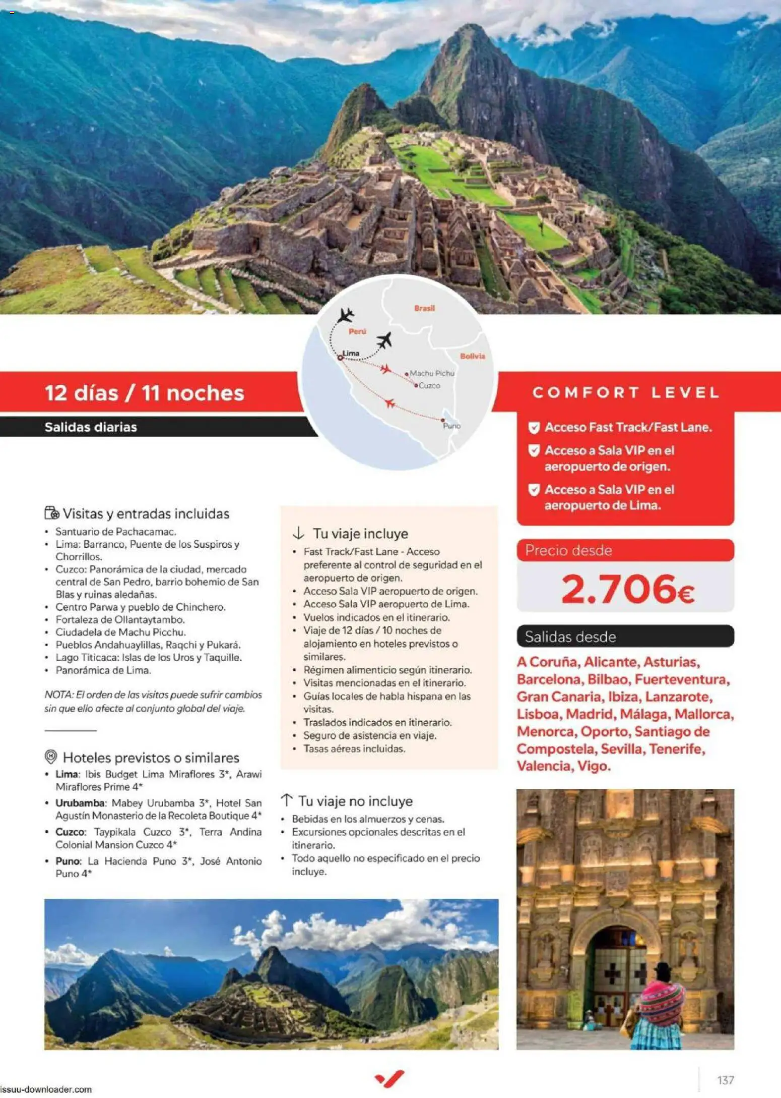 Halcón Viajes Comfort level 2026 │ válido desde el 04.06.2026 | Página: 137 | Productos: Lima