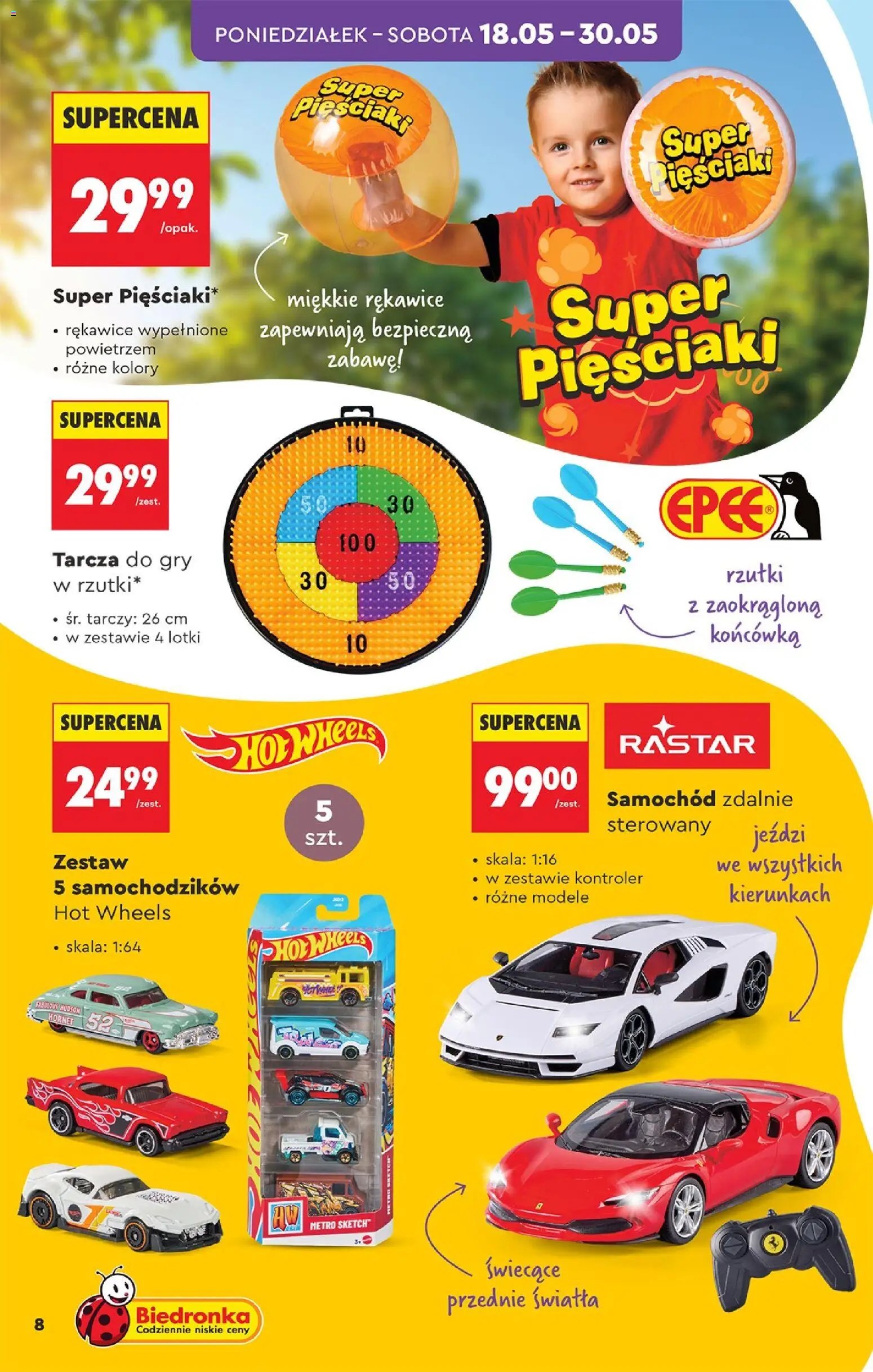 Biedronka gazetka - Hity i inspiracje od 16.05.2026 | Strona: 8 | Produkty: Samochód zdalnie sterowany, Gry, Kontroler