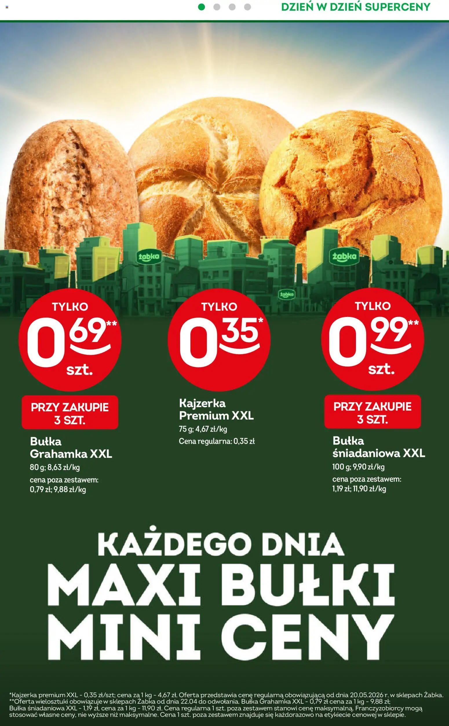 Żabka gazetka - Codzienne produkty od 20.05.2026 | Strona: 4 | Produkty: Bułka