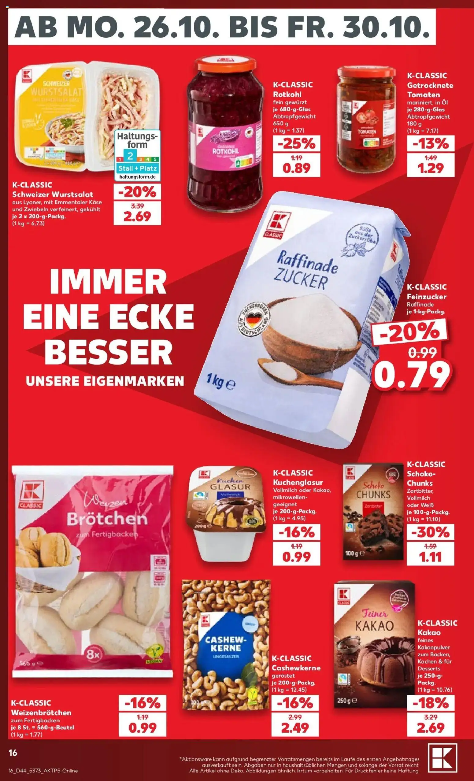 Prospekt Kaufland ab 26.10.2026 » Angebote Online zum Blättern | Seite: 20 | Produkte: Käse, Öl, Zwiebeln, Zucker