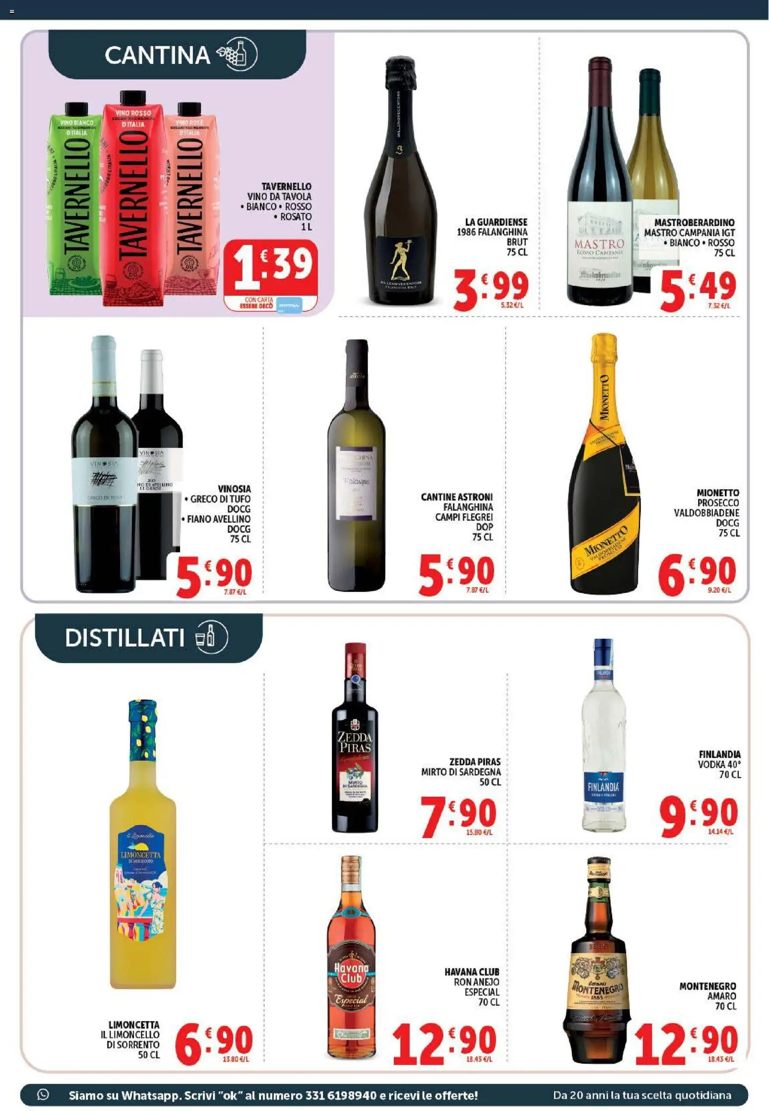 Volantino Decò del 21/07/2026 | Pagina: 17 | Prodotti: Prosecco, Limoncello, Vino bianco, Amaro