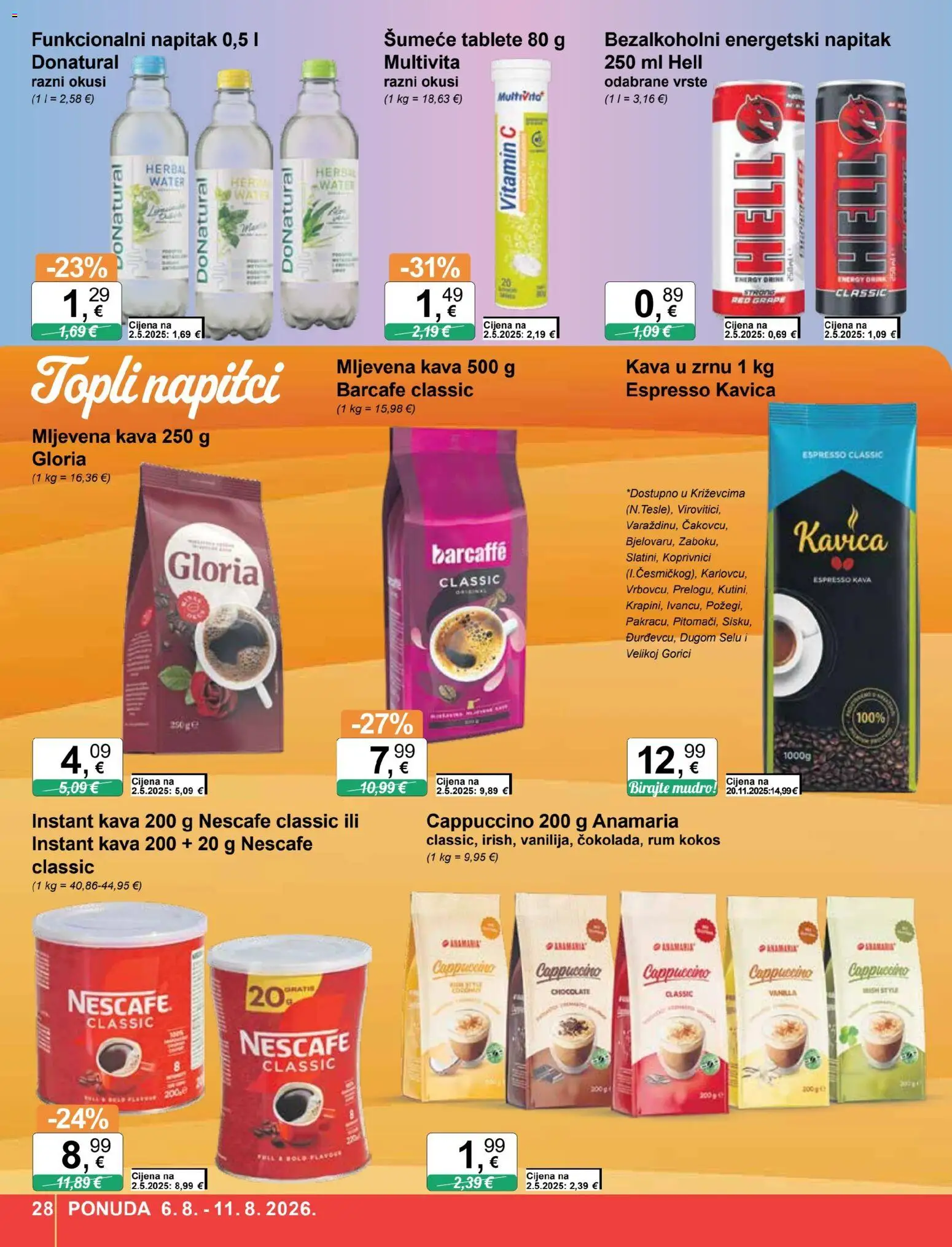 KTC katalog | vrijedi od 06.08.2026 | Stranica: 28 | Proizvodi: Instant kava, Nescafe, Kava, Napitak