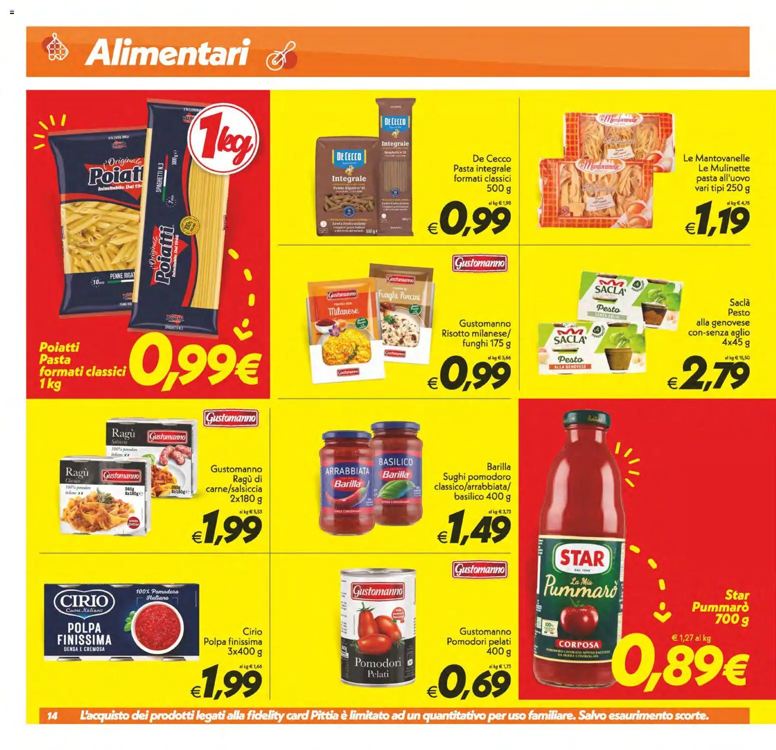 Volantino SuperConveniente del 13/10/2026 | Pagina: 14 | Prodotti: Aglio, Barilla, Funghi, Spaghetti