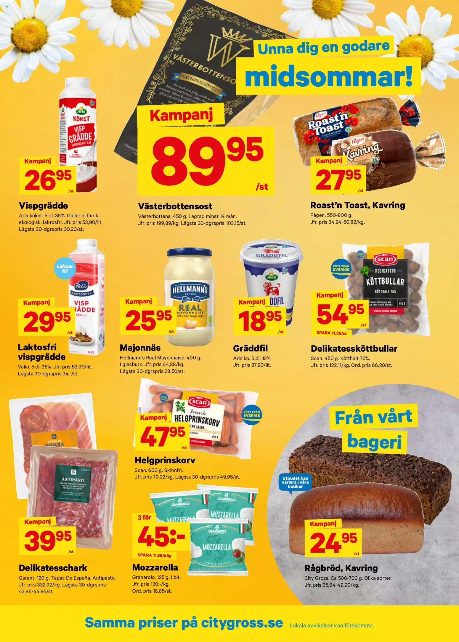City Gross reklamblad aktuell från 15.06.2026 | Sida: 7 | Produkter: Visp, Galler, Gräddfil, Vispgrädde