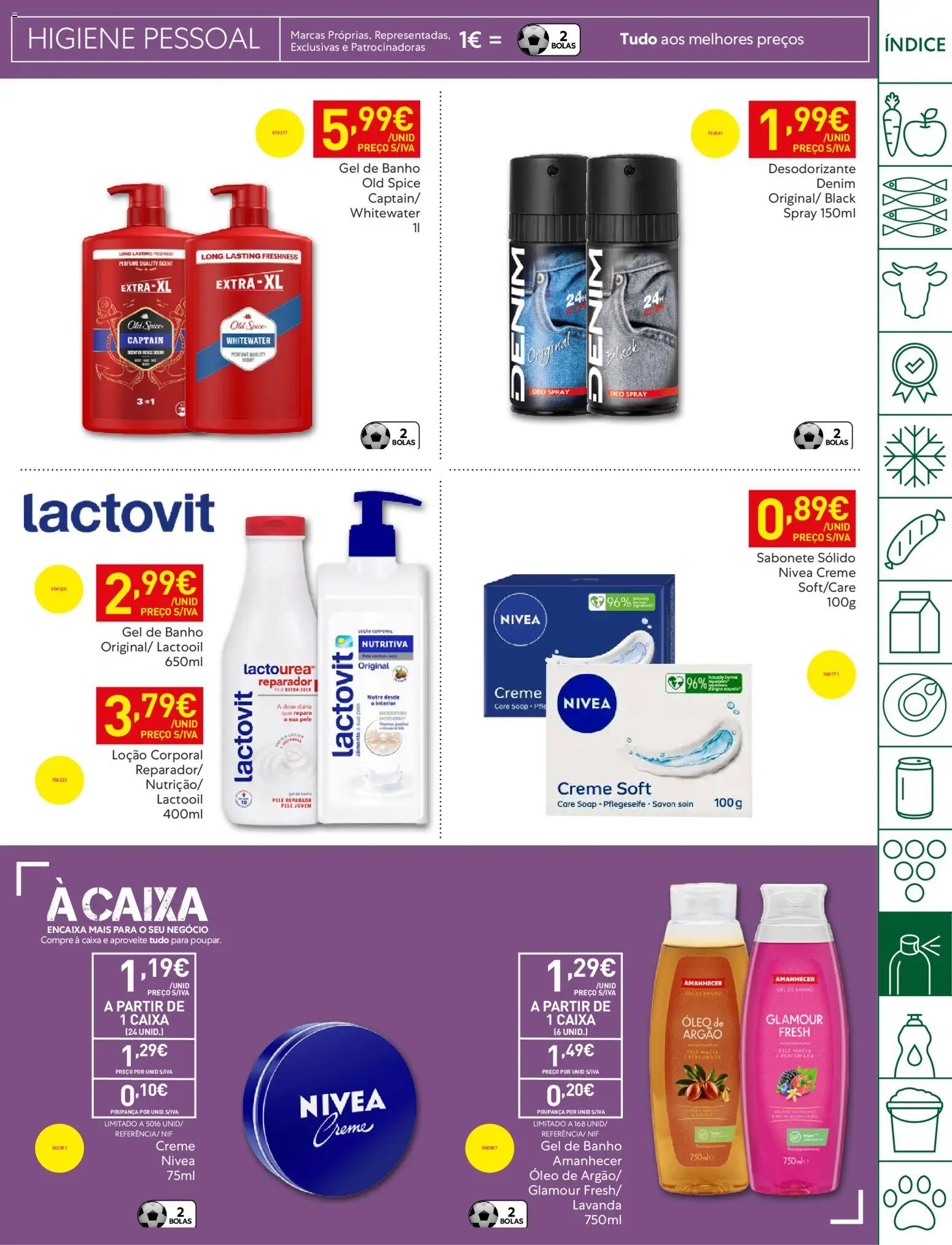 Recheio folheto Madeira │ válido de 05.05.2026 | Página: 43 | Produtos: Gel de banho, Desodorizante, Sabonete, Caixa