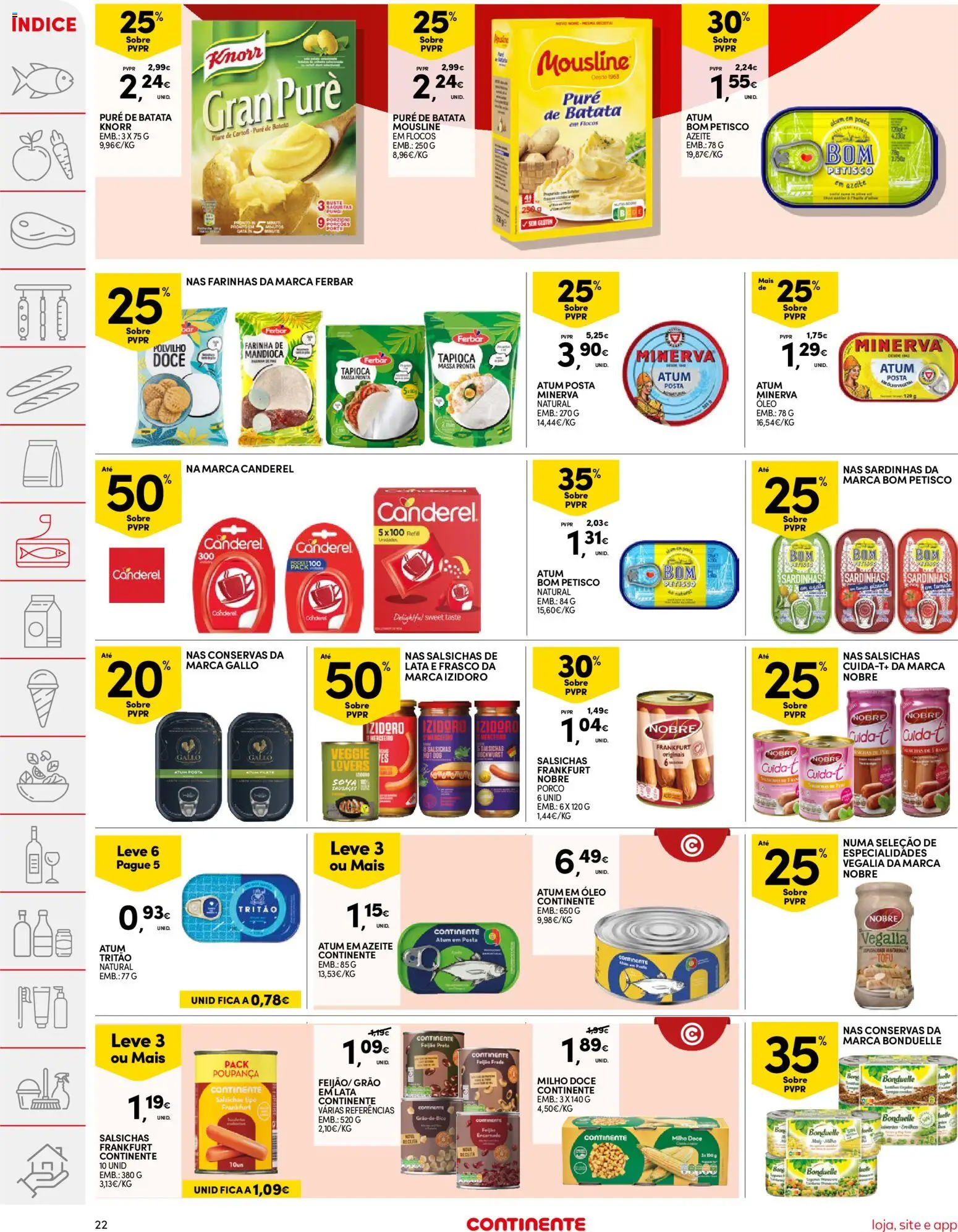 Continente folheto │ válido de 20/10/2026 | Página: 22 | Produtos: Batata, Atum, Azeite, Especialidades