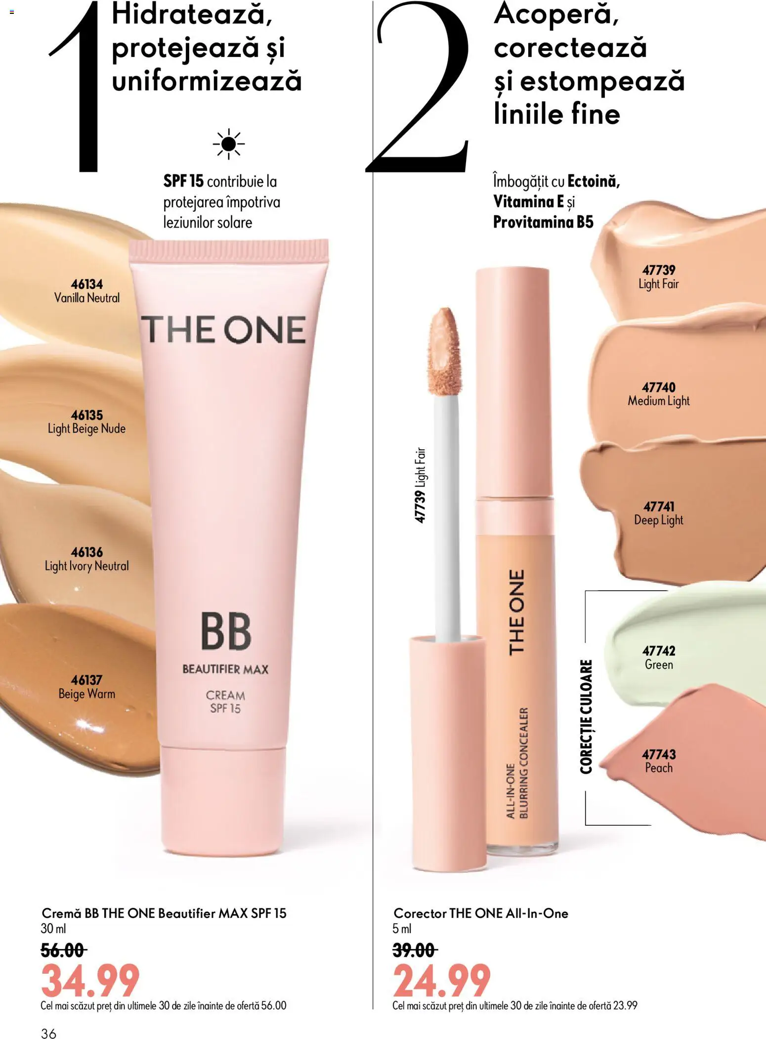 Noul catalog Oriflame – valabil de la 08.07.2026 | Pagină: 36 | Produse: Concealer, Cremă