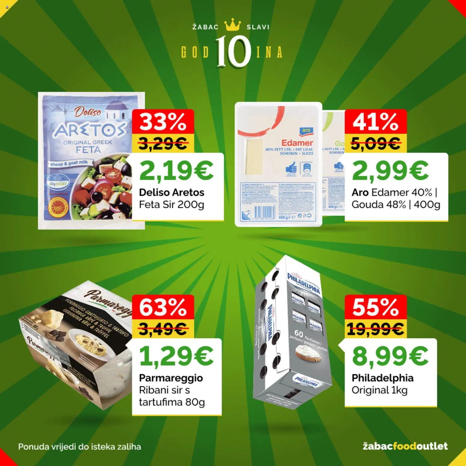 Žabac katalog | vrijedi od 03.08.2026 | Stranica: 9 | Proizvodi: Feta sir, Sir, Ribani sir, Gouda