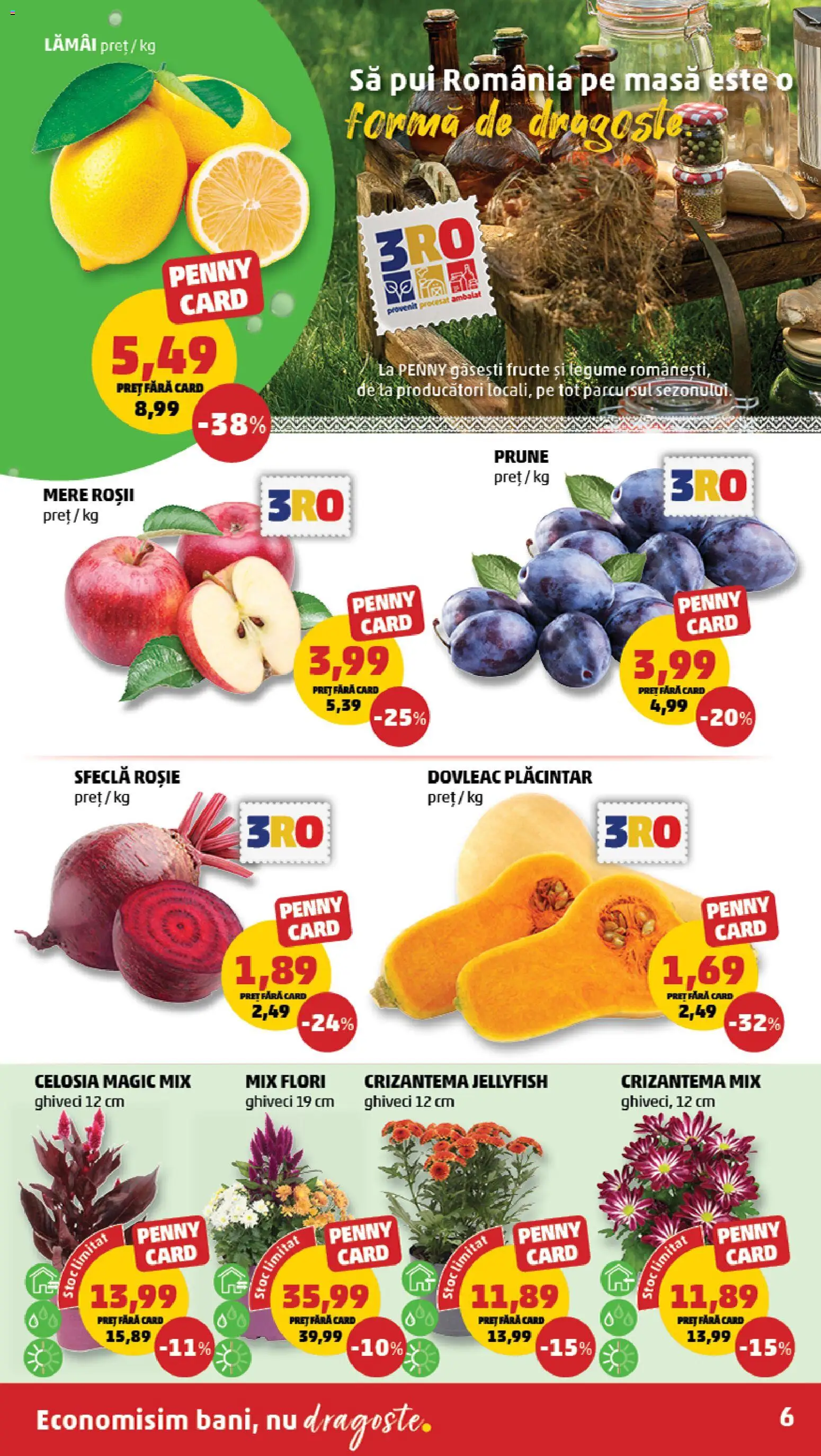 Noul catalog PENNY – valabil de la 23.09.2026 | Pagină: 6 | Produse: Mere, Prune, Flori, Fructe