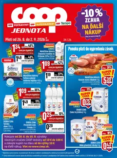 COOP Jednota leták platný od 26.08.2026