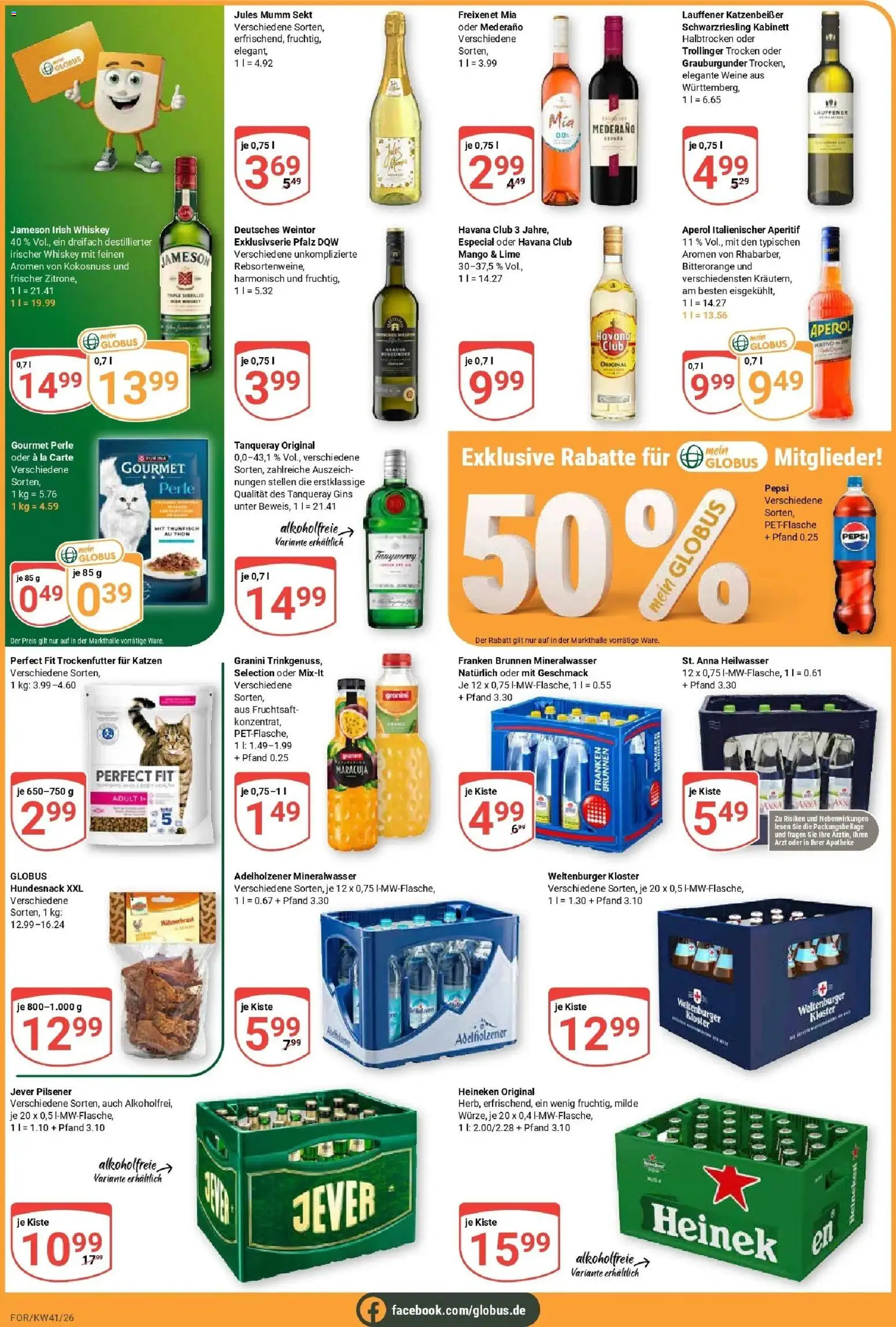 Globus Prospekt Forchheim (ab 05.10.2026) » Angebote online | Seite: 3 | Produkte: Thunfisch, Jules mumm, Jever, Granini