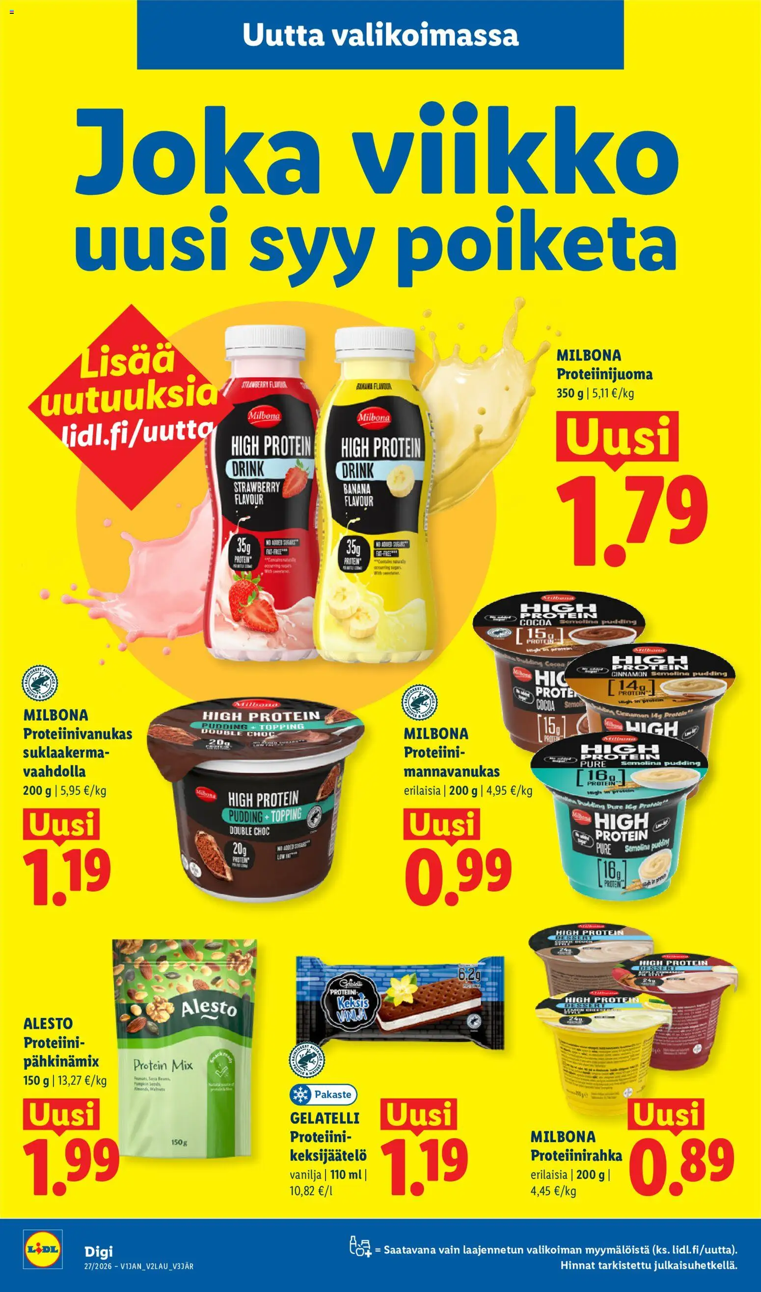 Lidl tarjoukset - Rovaniemi – voimassa 02/07/2026 alkaen | Sivu: 22 | Tuotteet: Proteiinivanukas