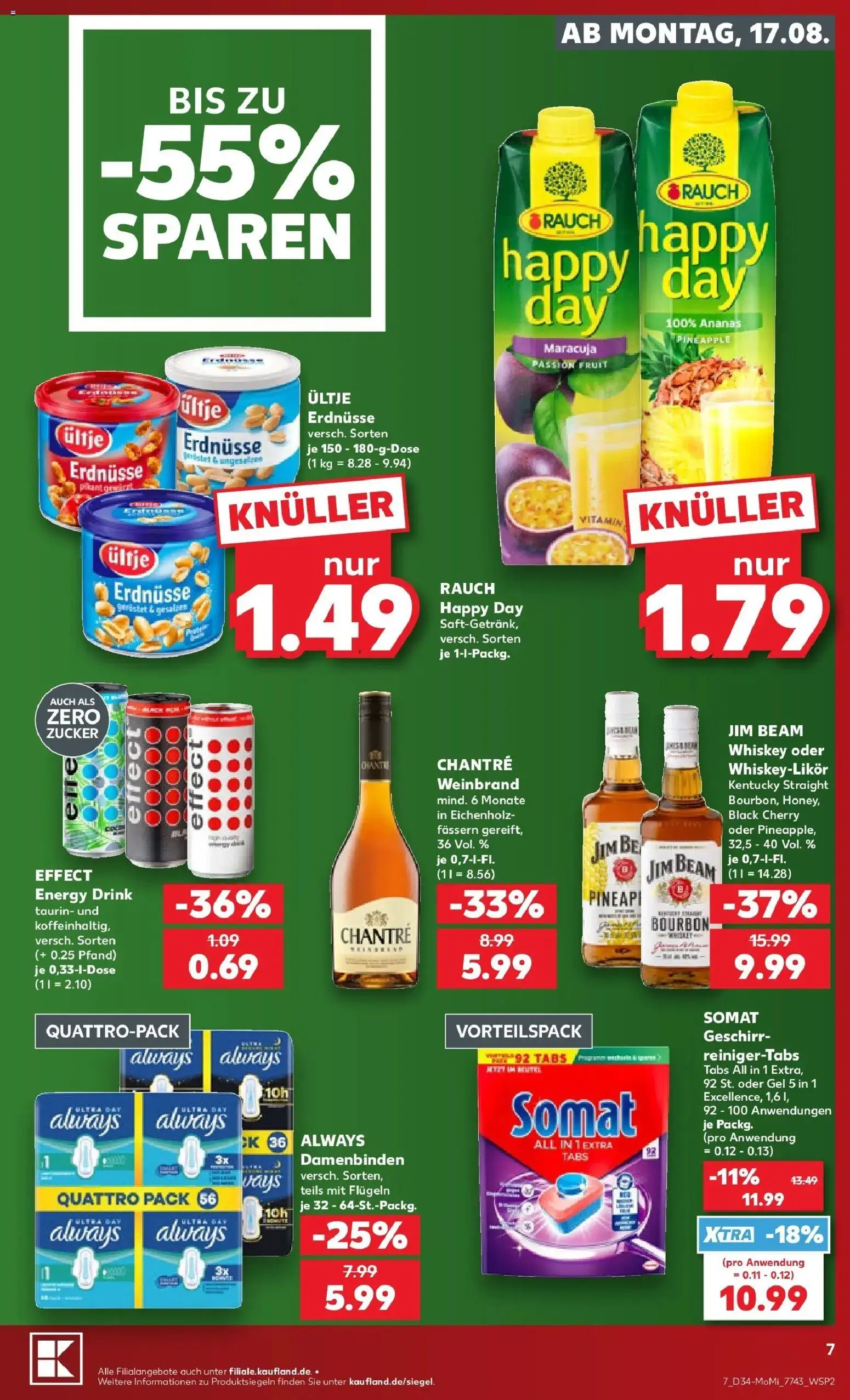 Prospekt Kaufland ab 17.08.2026 » Angebote Online zum Blättern | Seite: 7 | Produkte: Jim beam, Energy, Ananas, Chantré