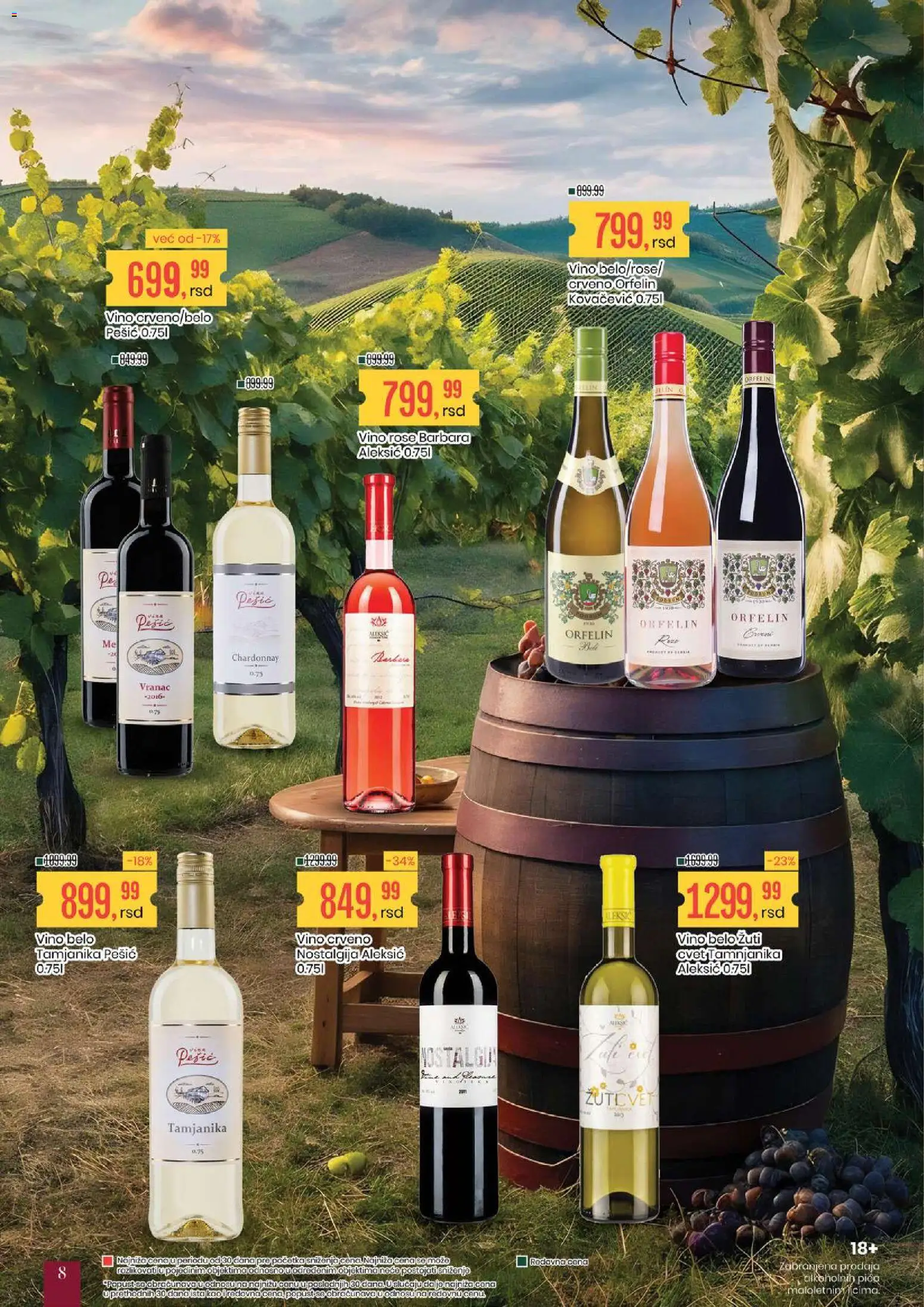 Aroma Market katalog - važi od 23.10.2026 | Strana: 8 | Proizvode: Pesto, Vranac, Crveno vino, Vino