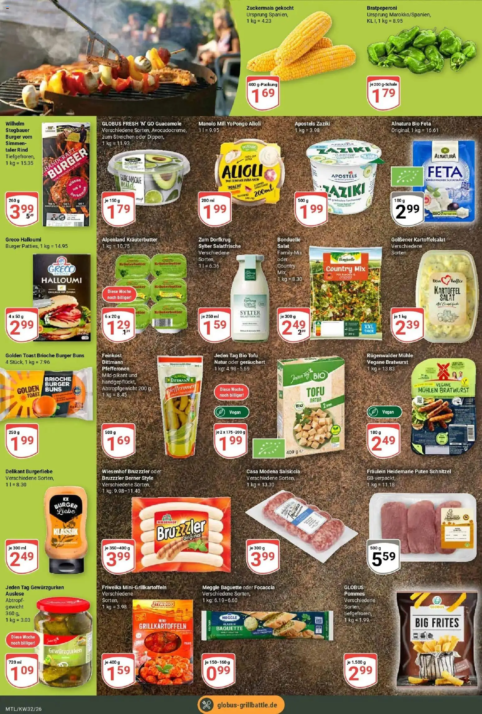 Globus Prospekt Maintal-Dörnigheim (ab 03.08.2026) » Angebote online | Seite: 19 | Produkte: Gewicht, Feta, Pommes, Kräuterbutter